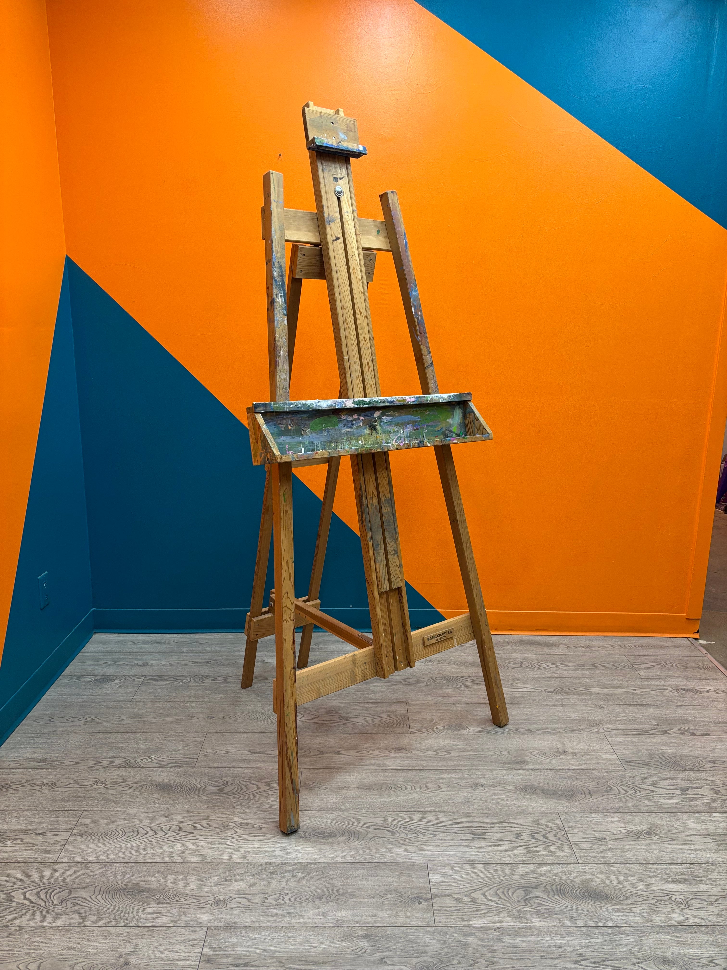 Large Light Brown Wood Easel