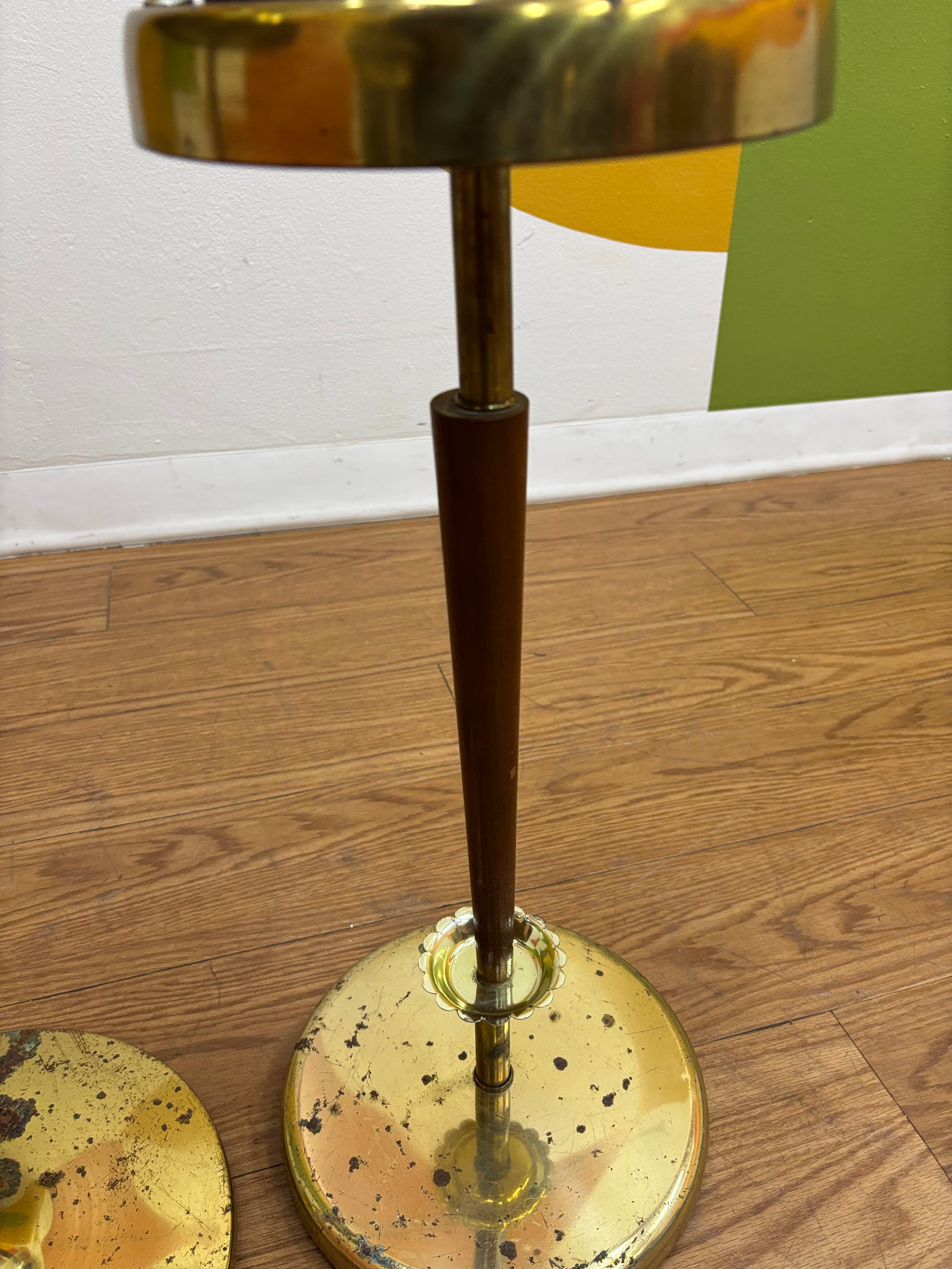 (2) Standing Ashtrays