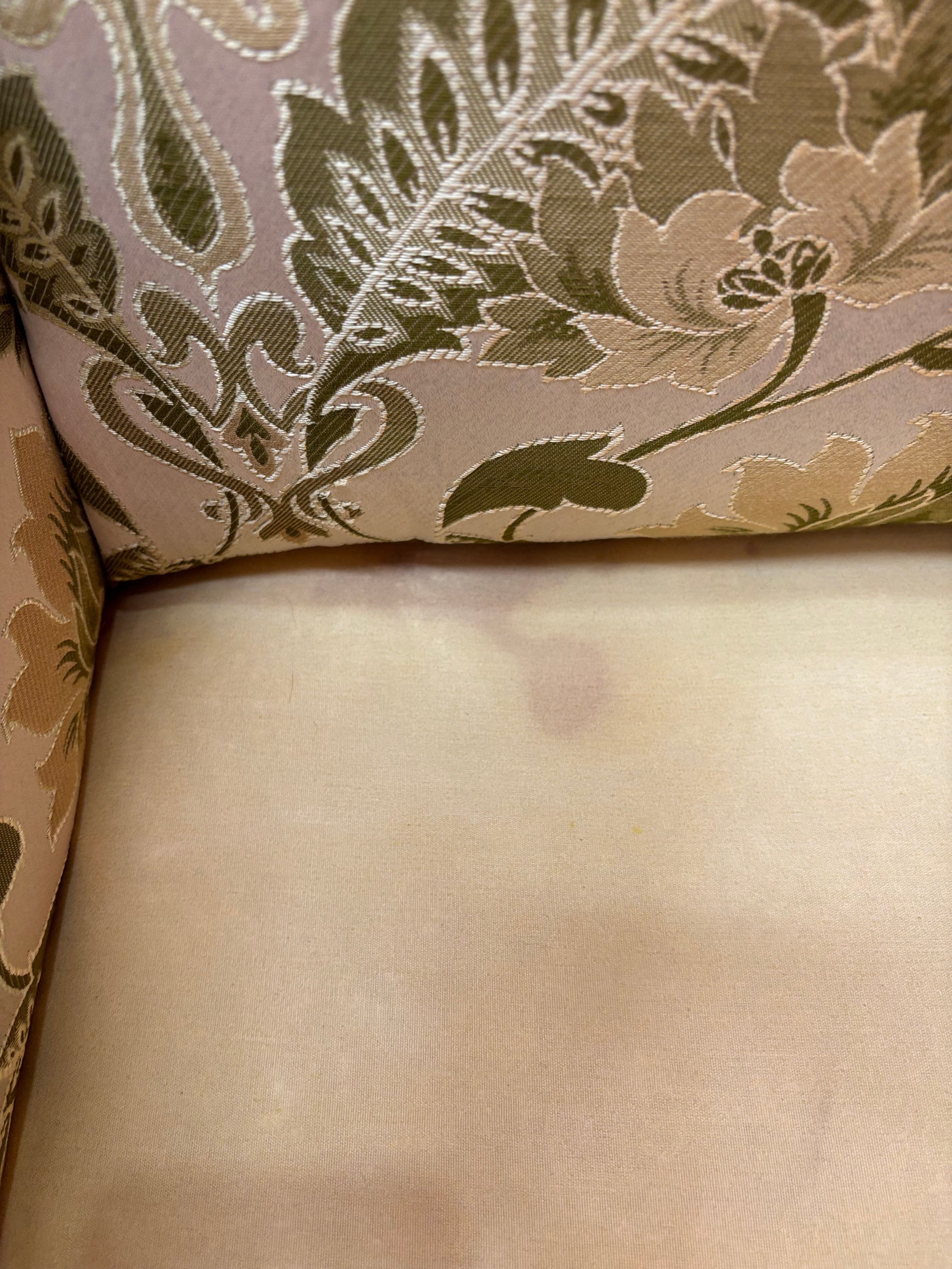 Green Floral Wingback Chair
