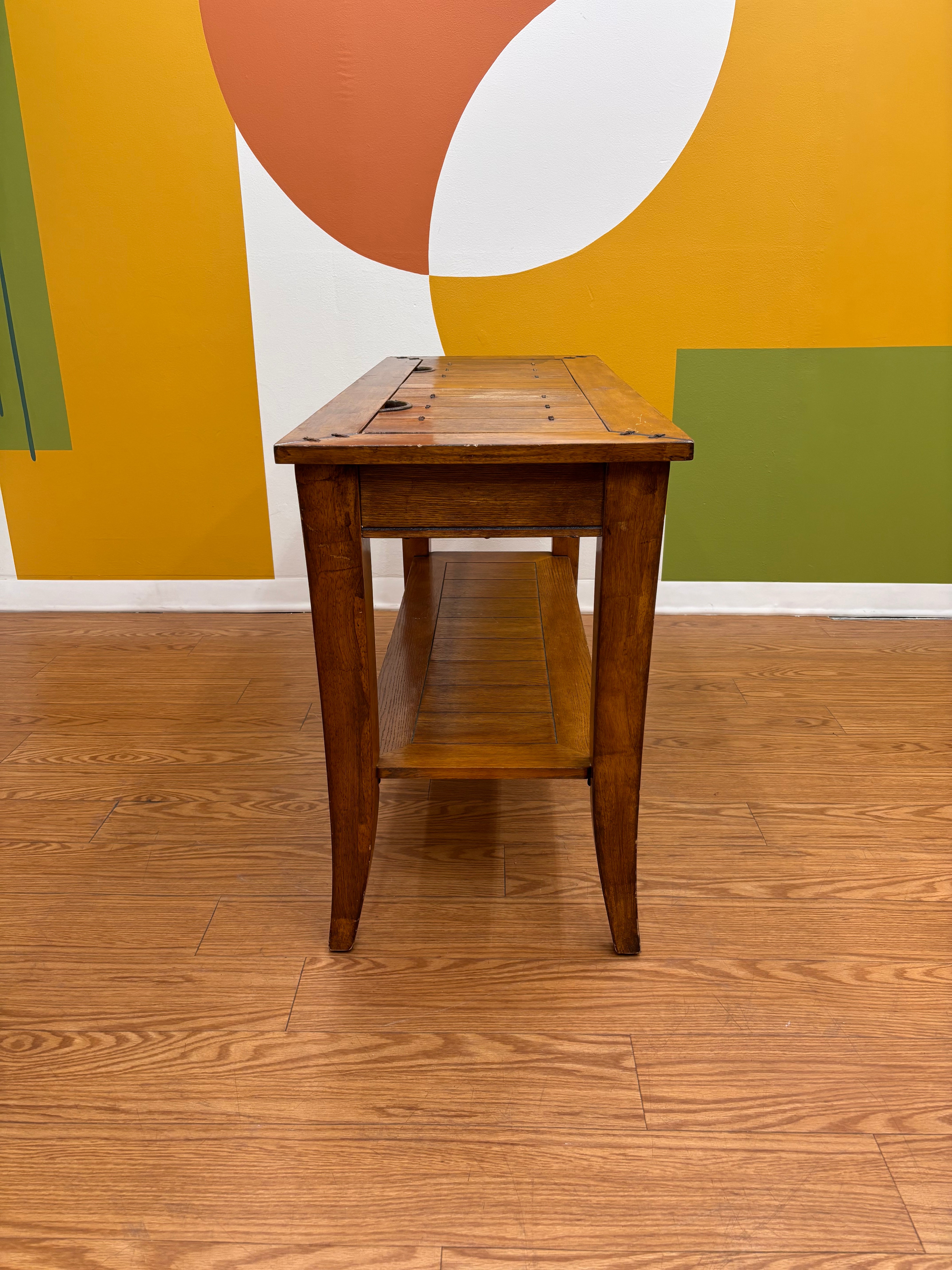 Wood Console Table with Storage
