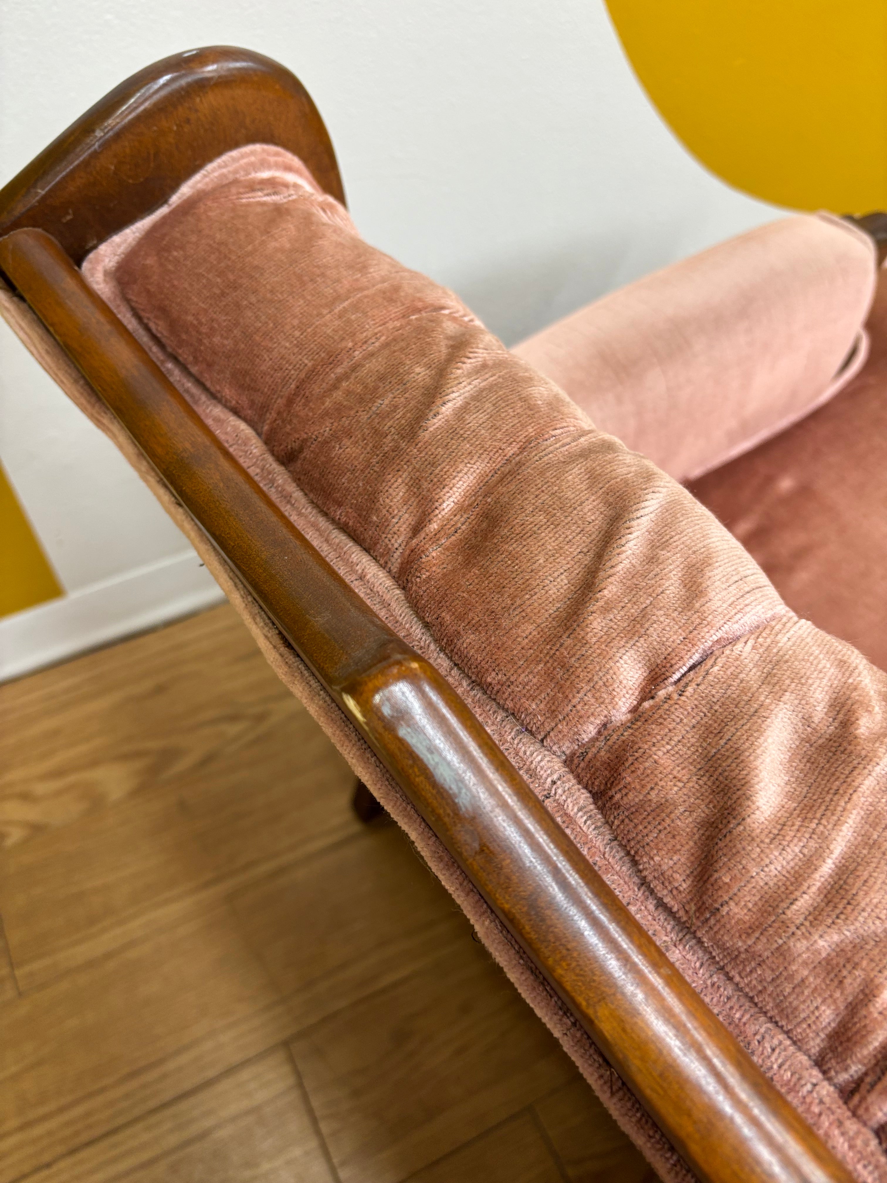 Tufted Pink Loveseat