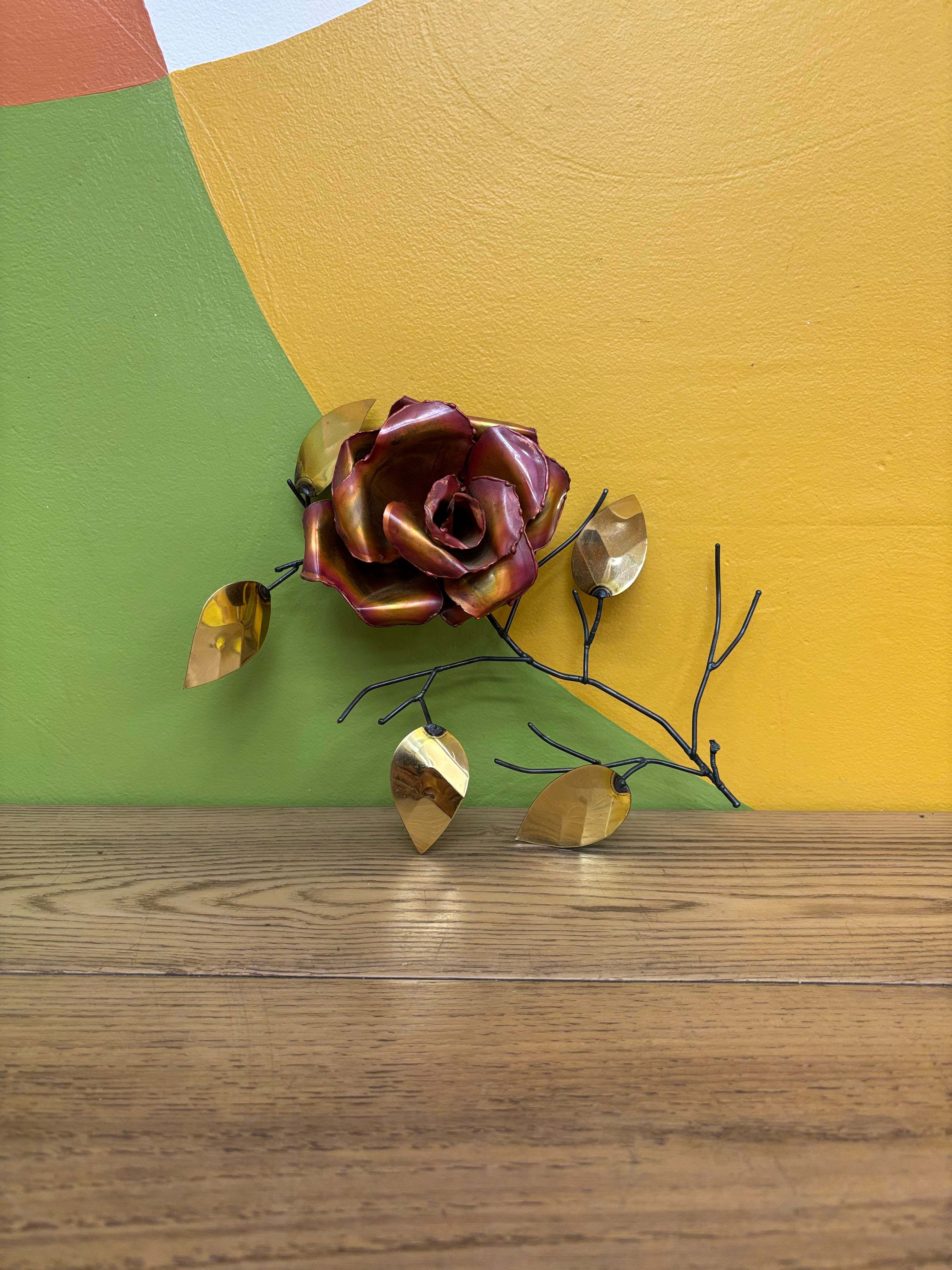 Metal Rose Wall Art