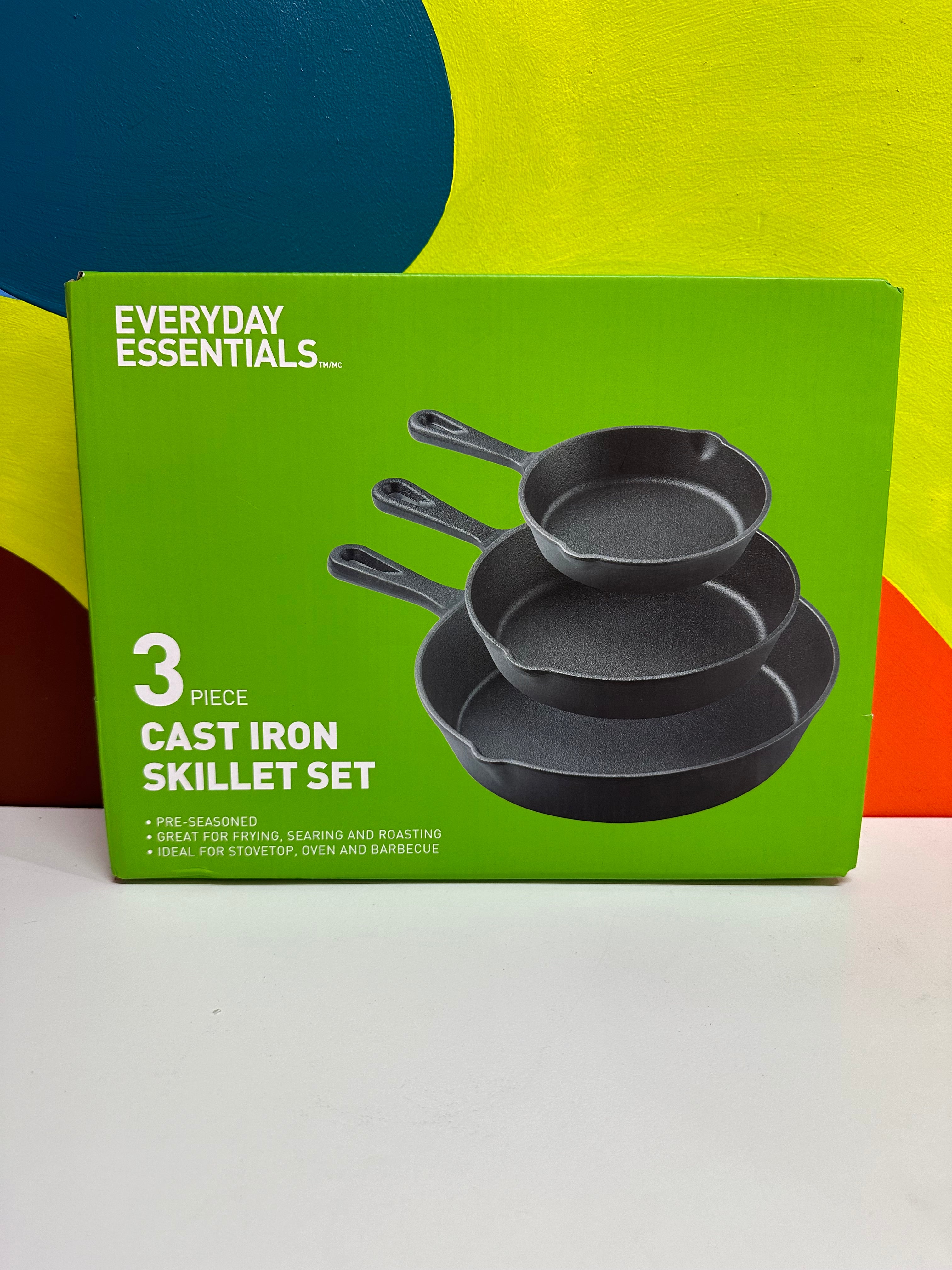 3 Piece Cast Iron Skillet Set