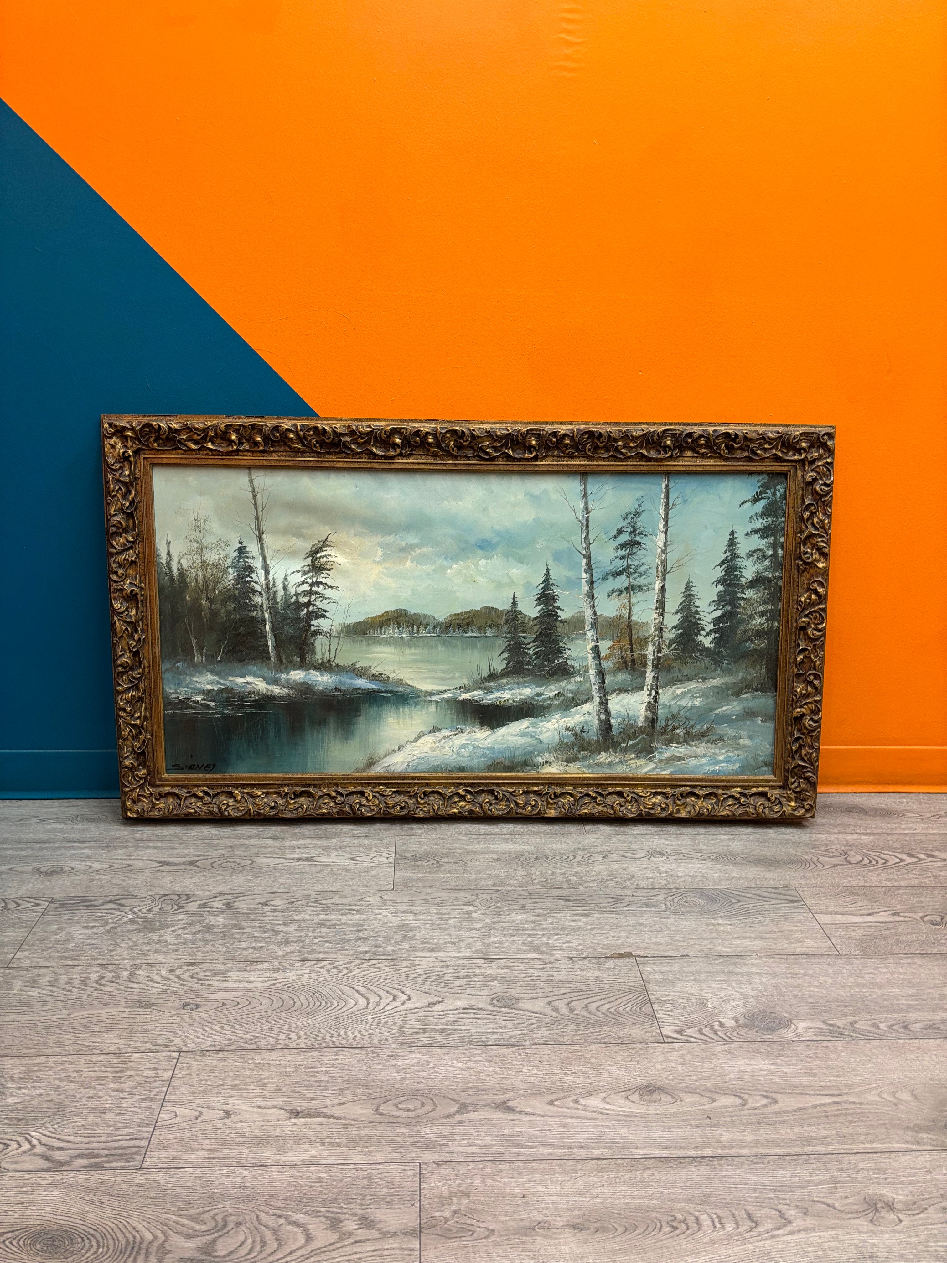 Gold Framed Winter Landscape