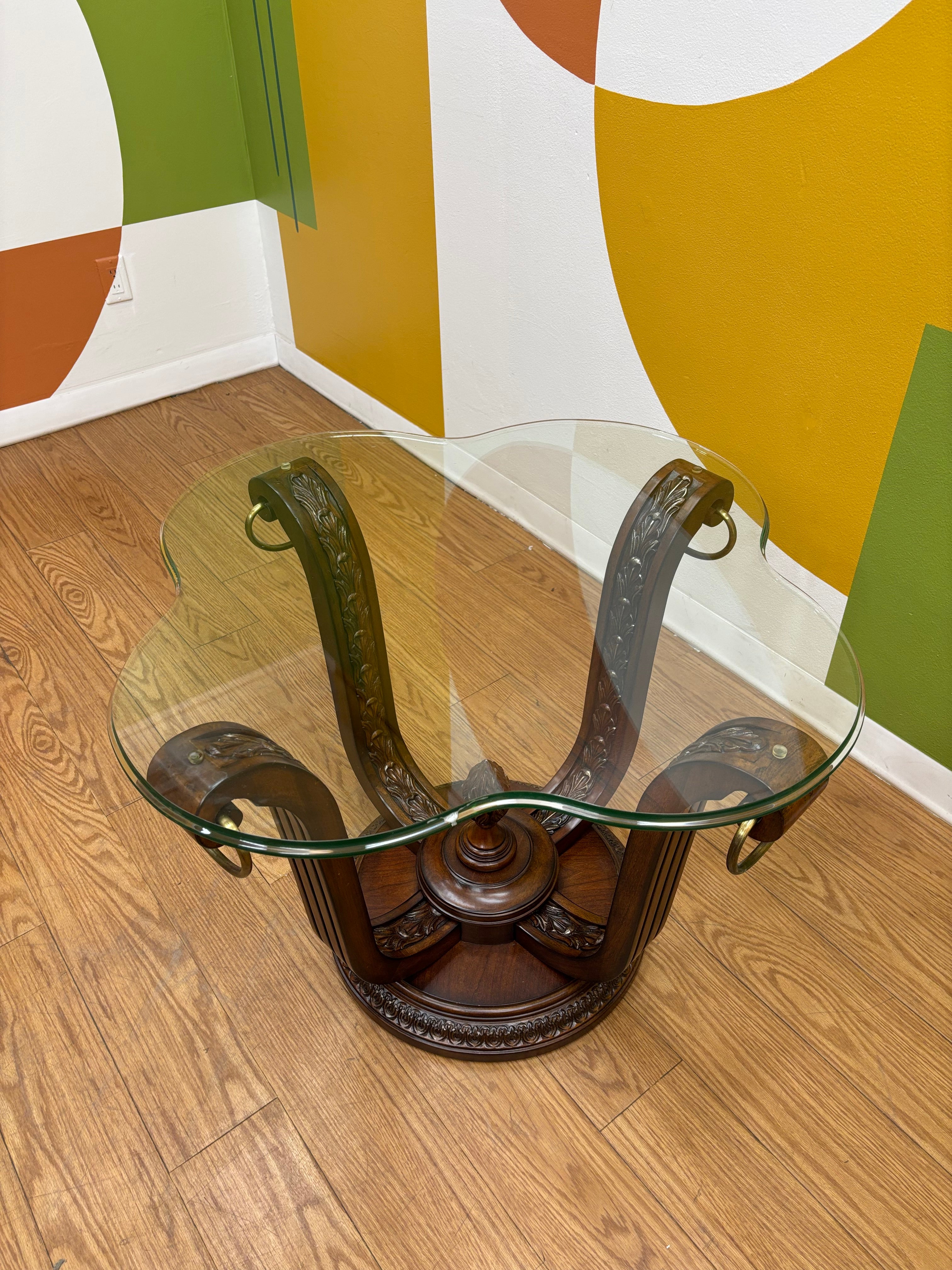 Wood & Glass Side Table