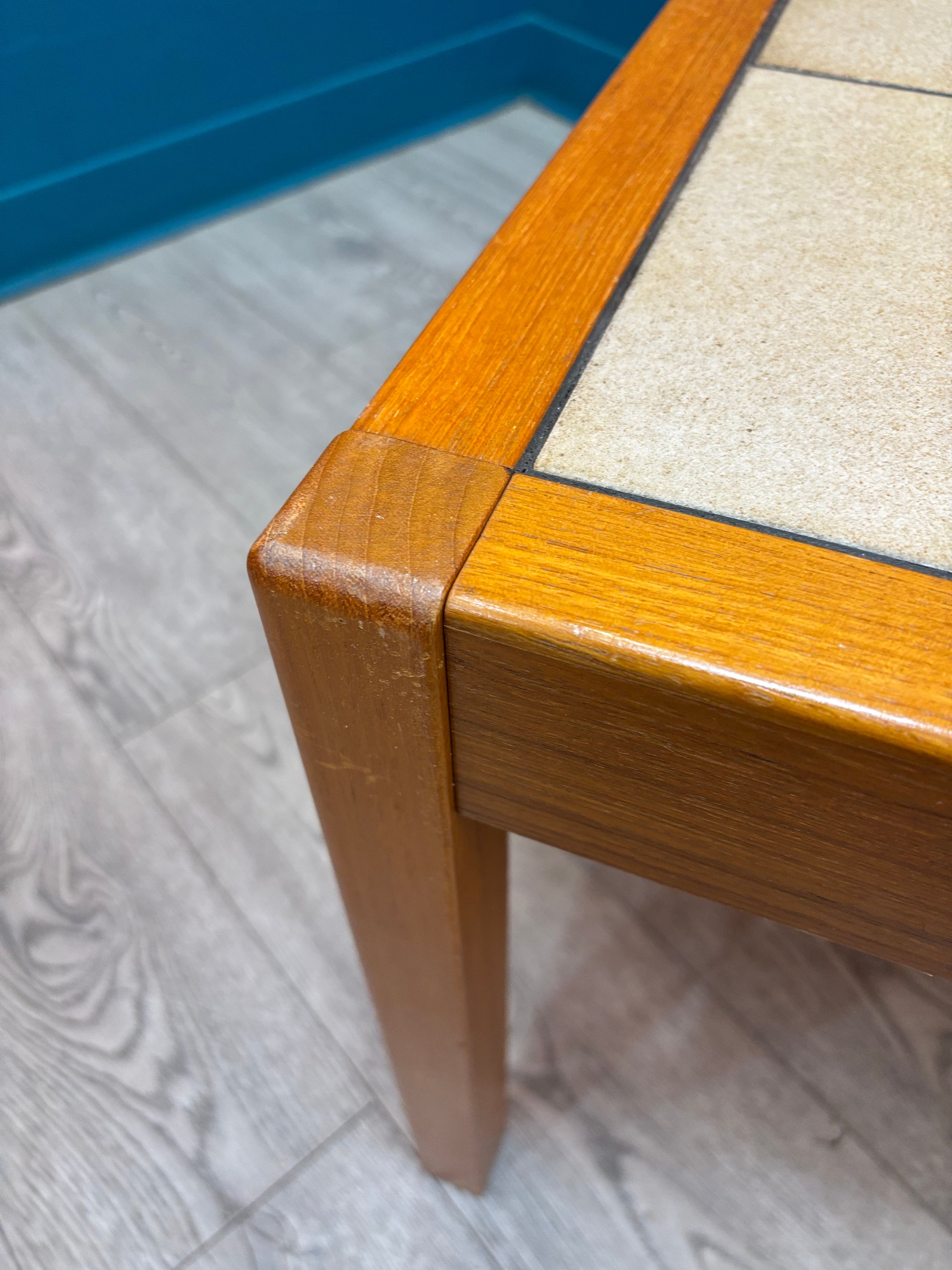Tile Top Wood Side Table (Made in Denmark)