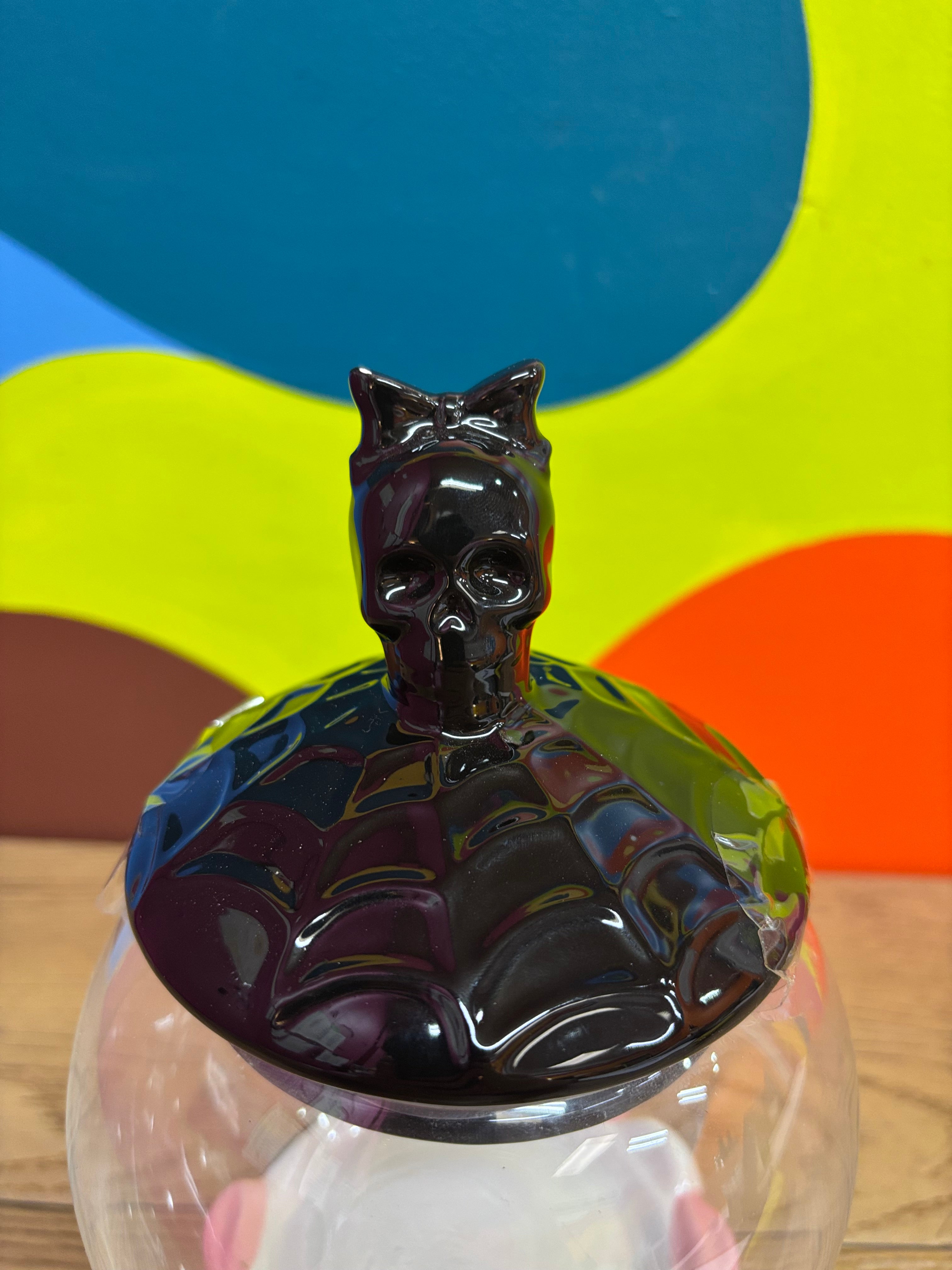 Black & Pink Skull Jar (3 available)