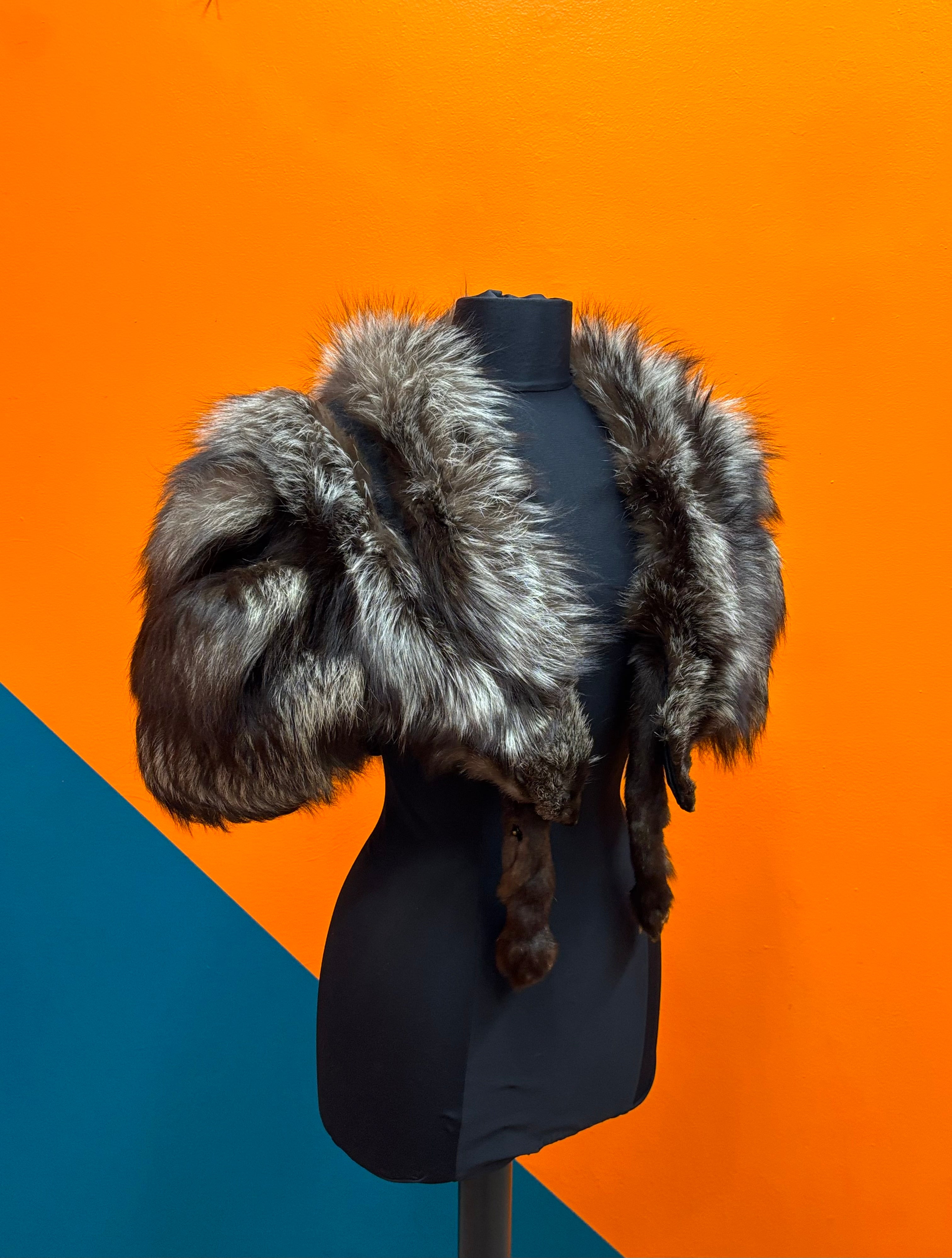 Fur Pelt Shawl 39"