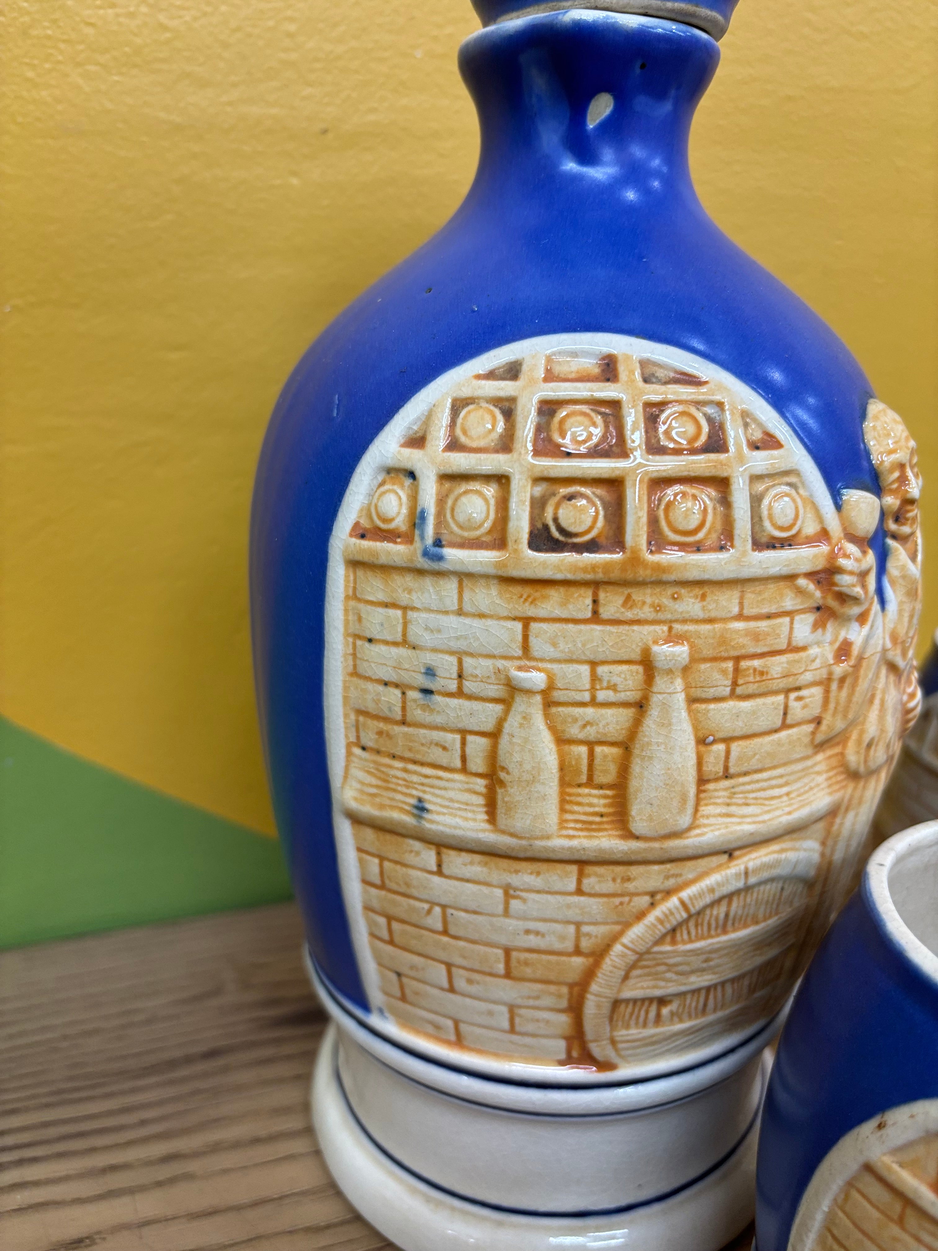 Blue Jug & Mug Set