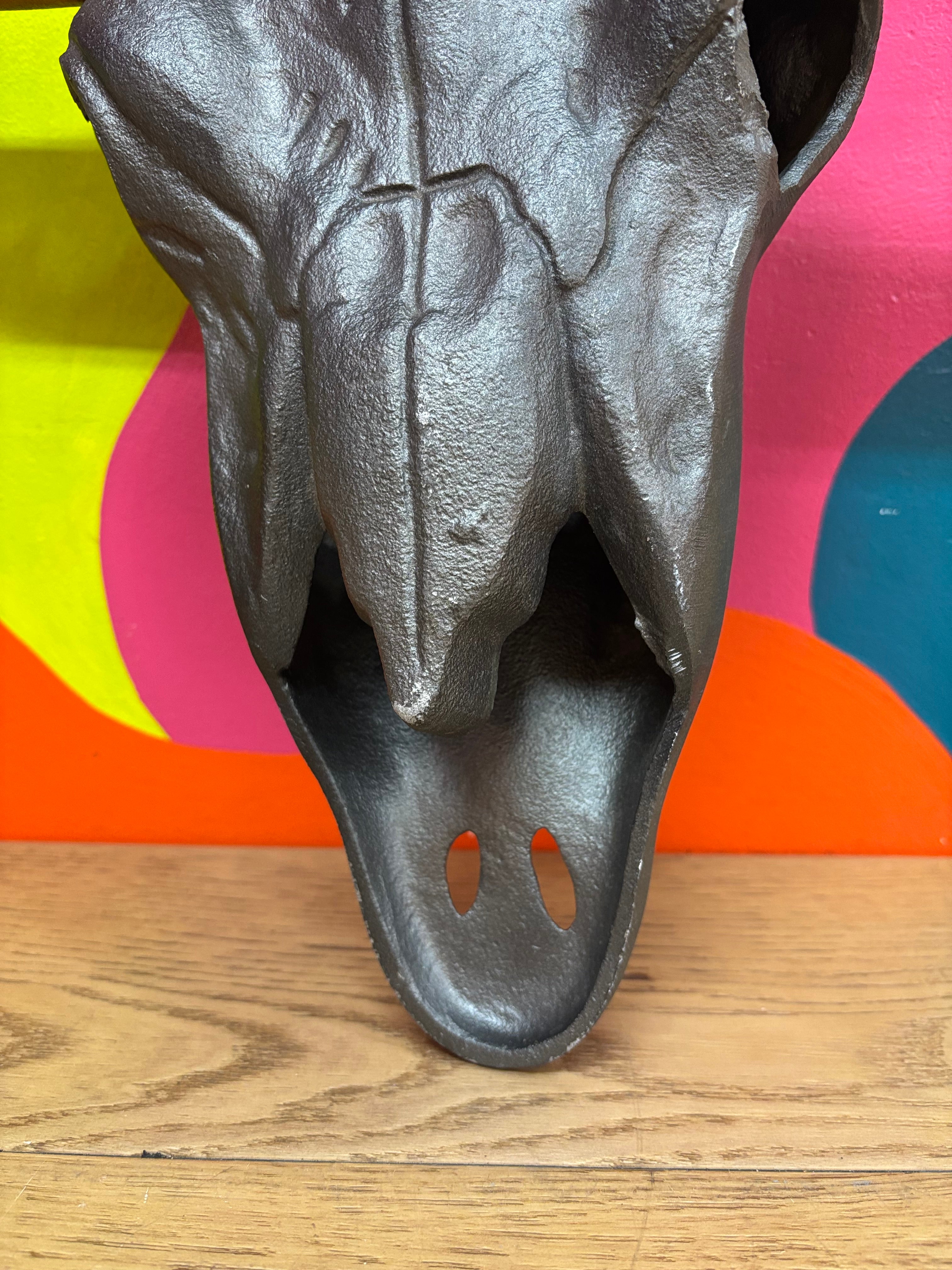 Metal Longhorn Skull