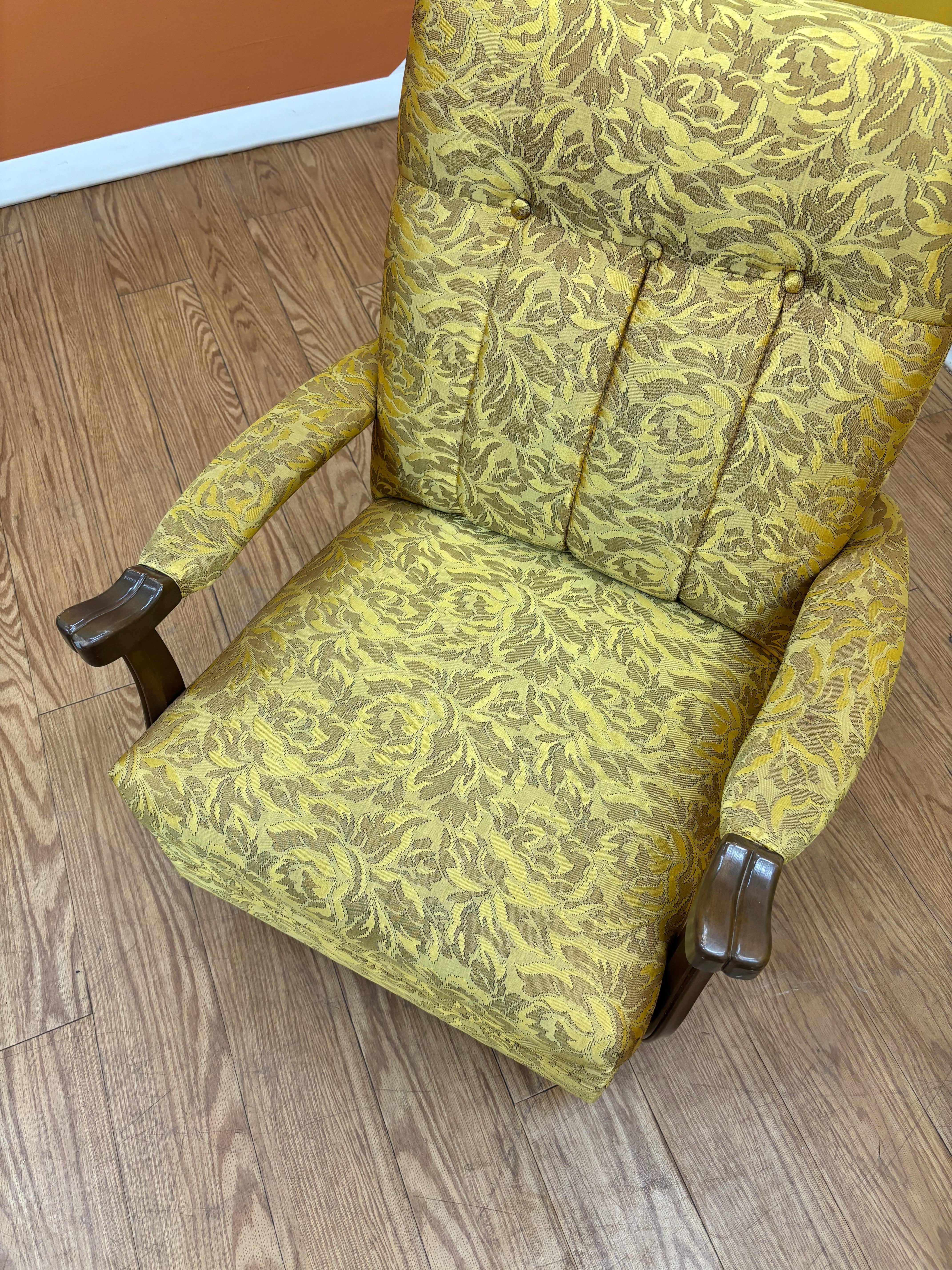 Yellow Swivel Rocking Chair