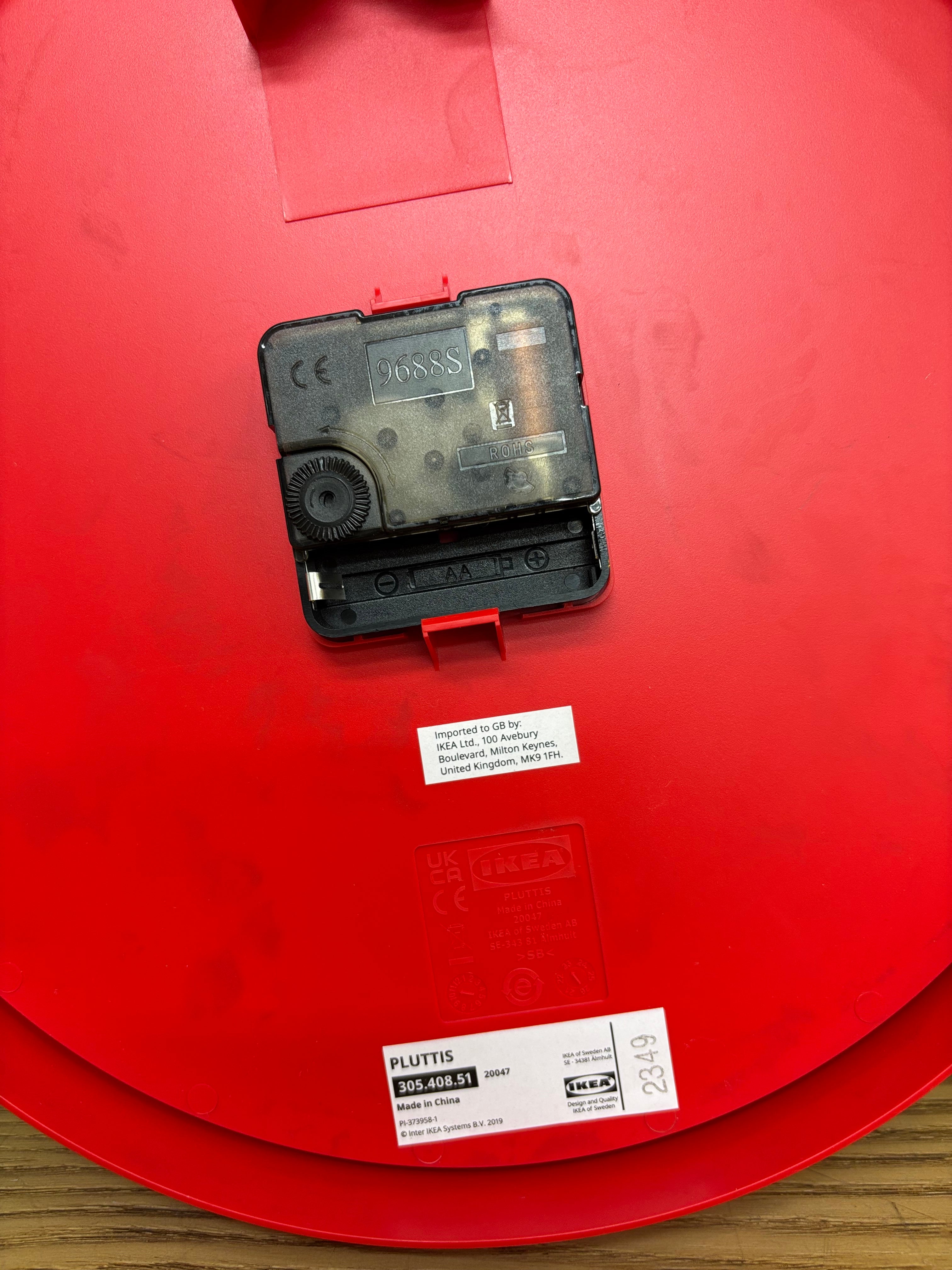 Red Wall Clock - IKEA
