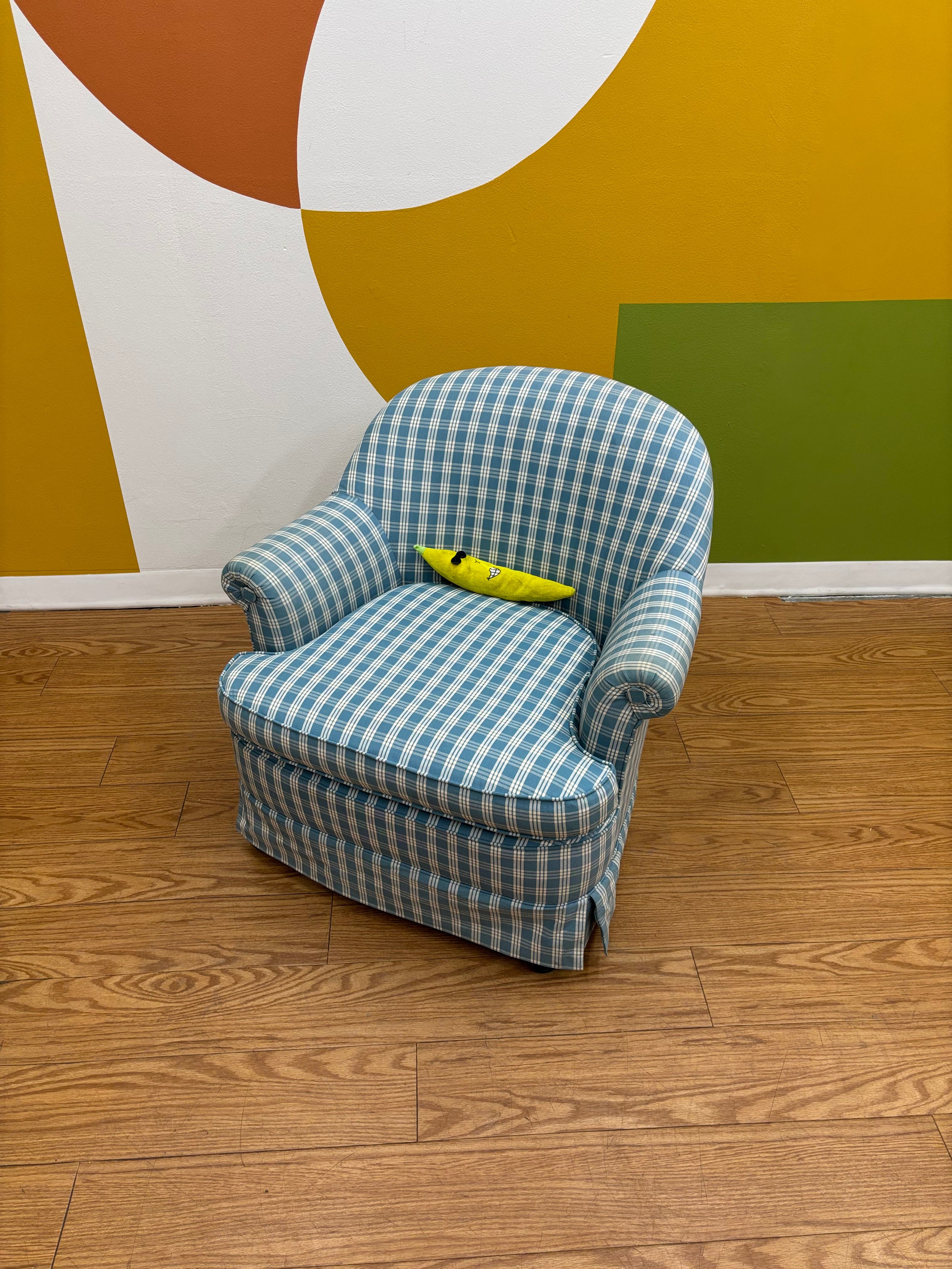 Blue Gingham Chair