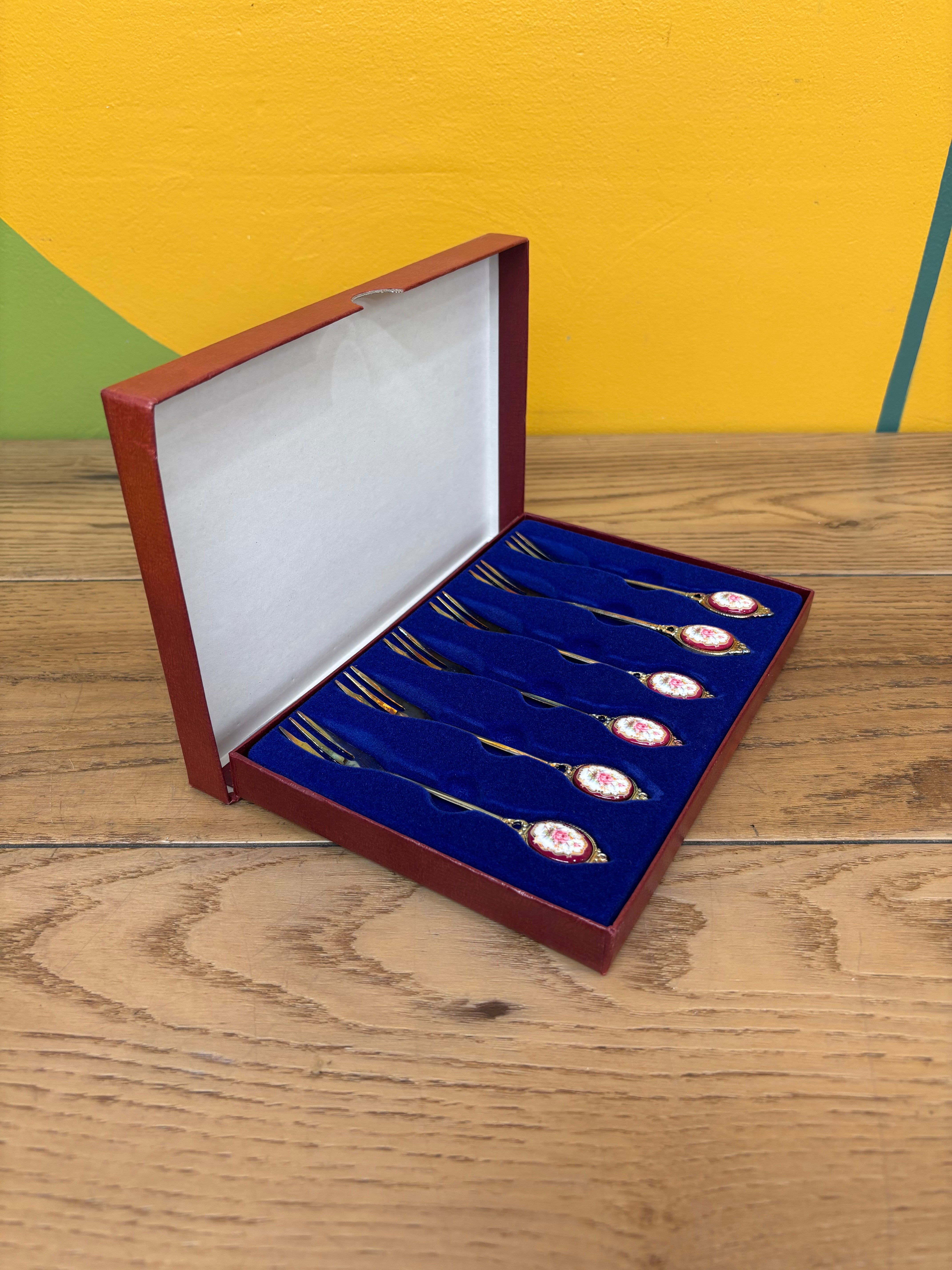 Silver Plated Floral Fork Set