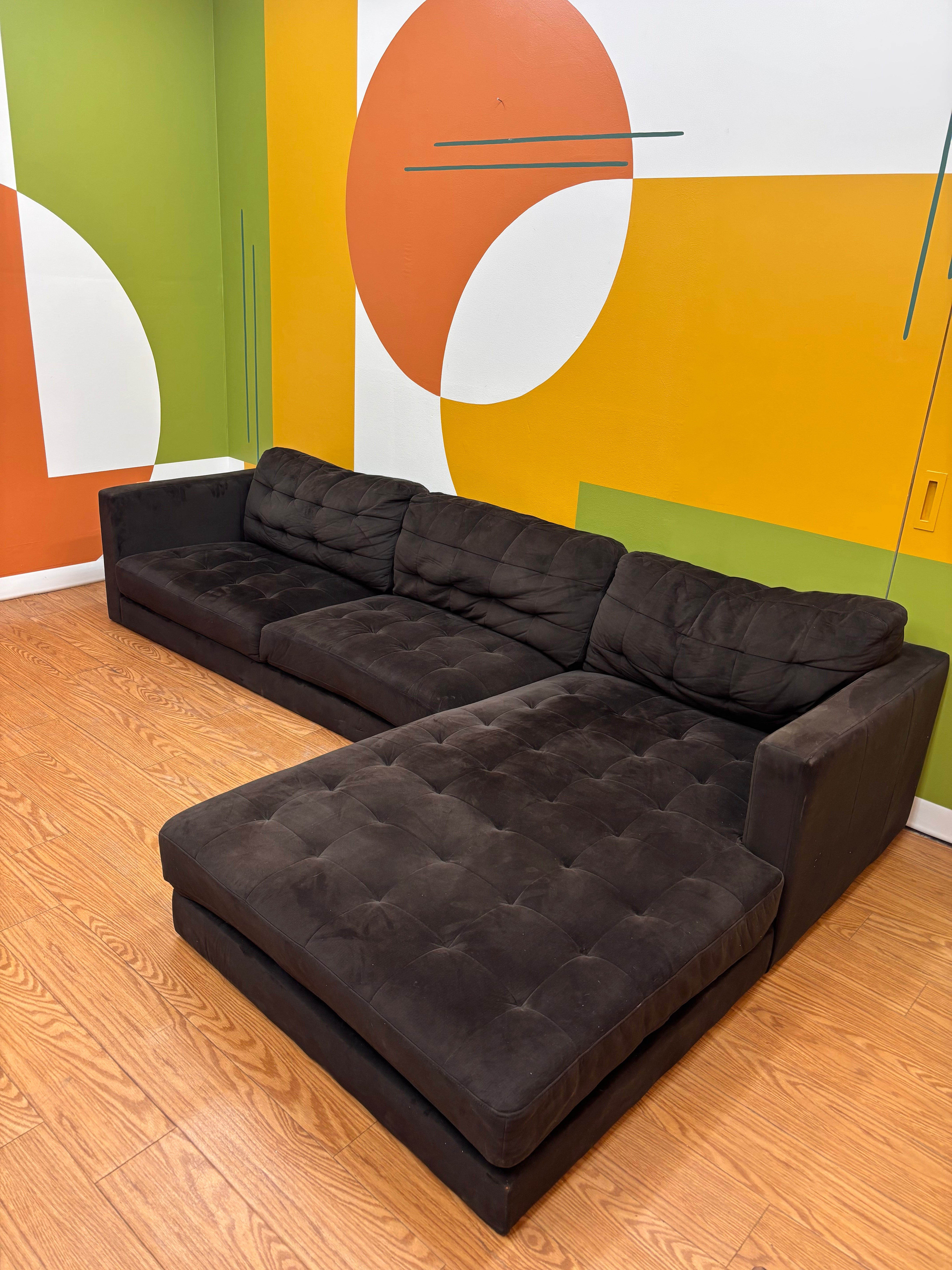 Black Fabric Sectional