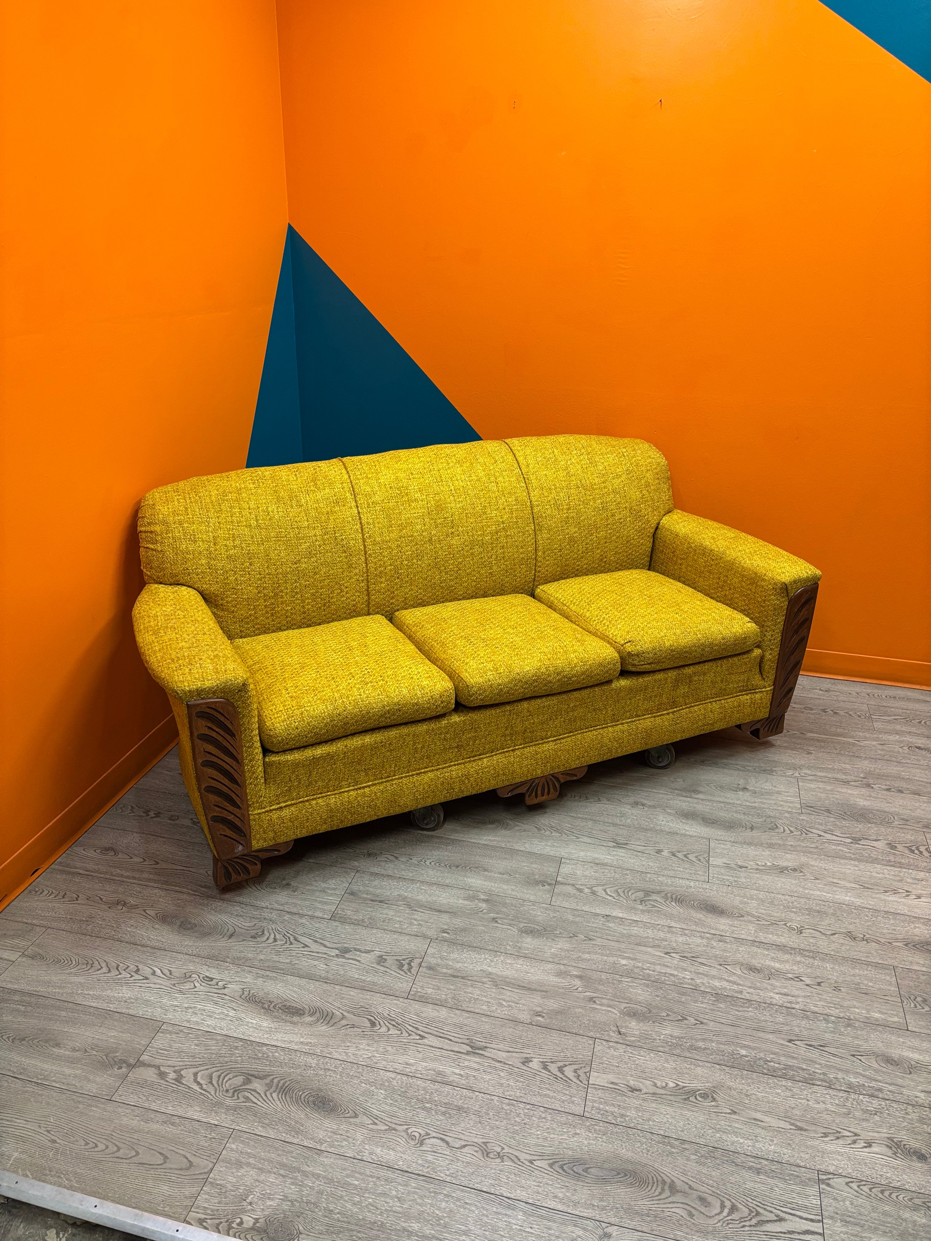 Yellow Fabric Sofa