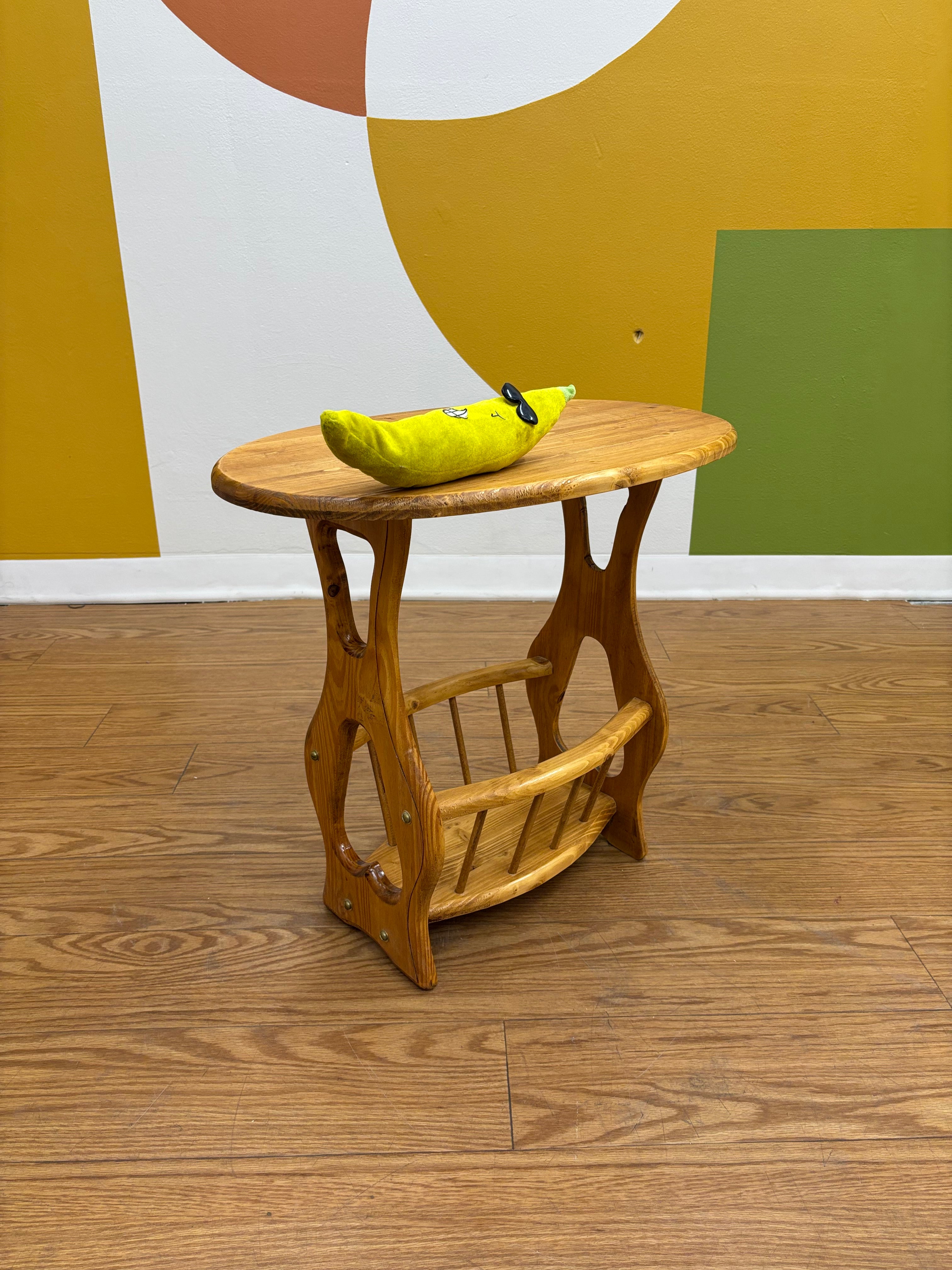 Side Table with Lower Magazine Storage