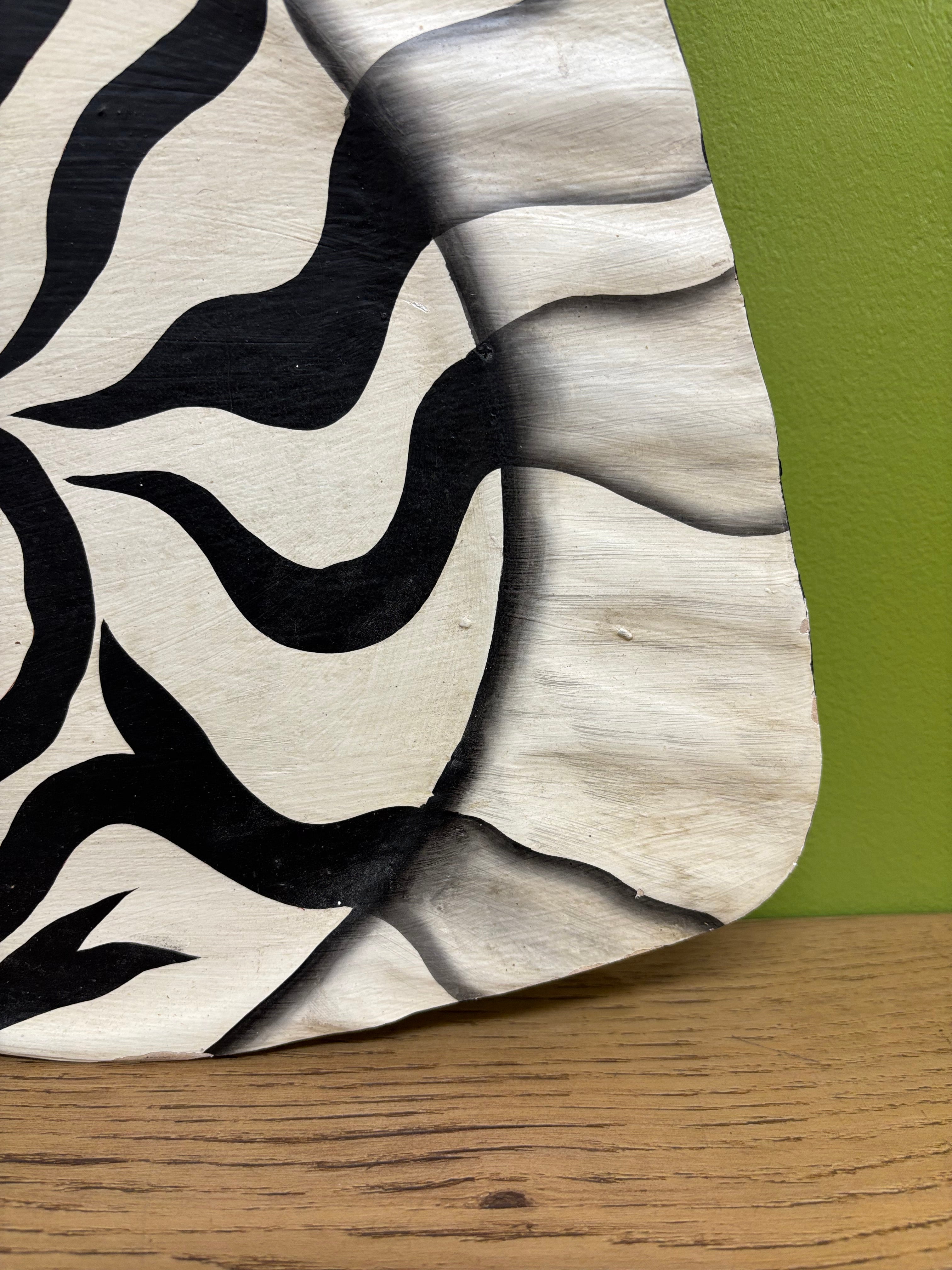 Wood Zebra Head Plaque