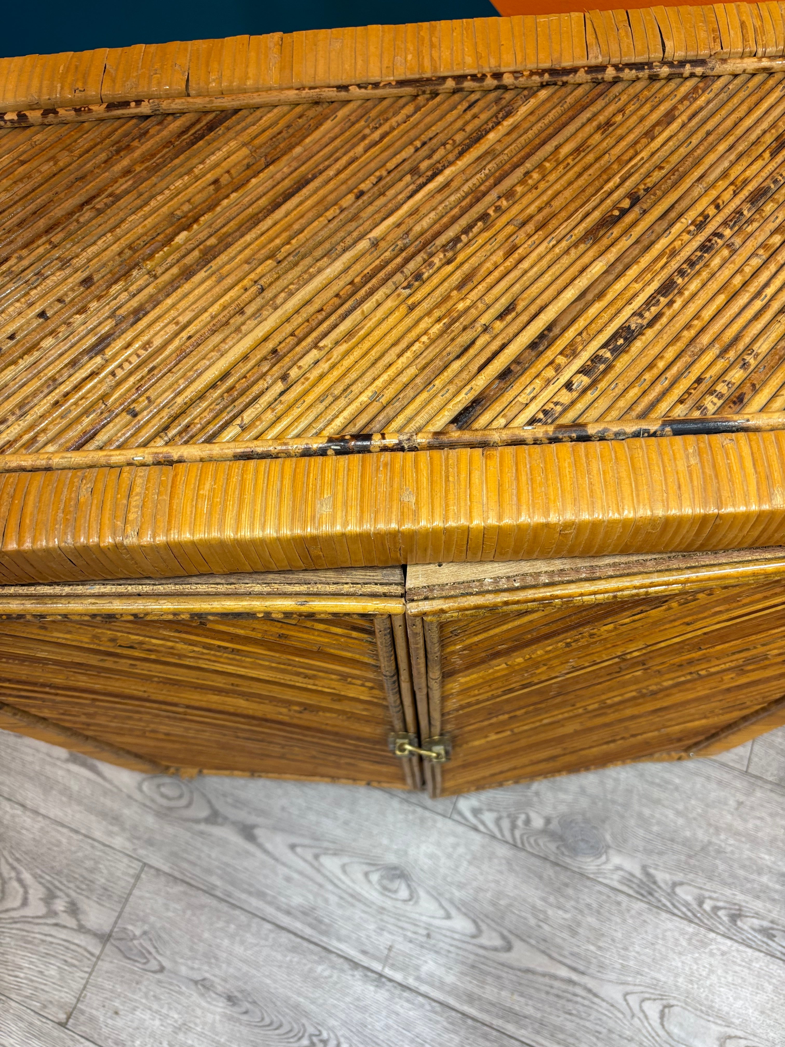 Tall Rattan Shelf