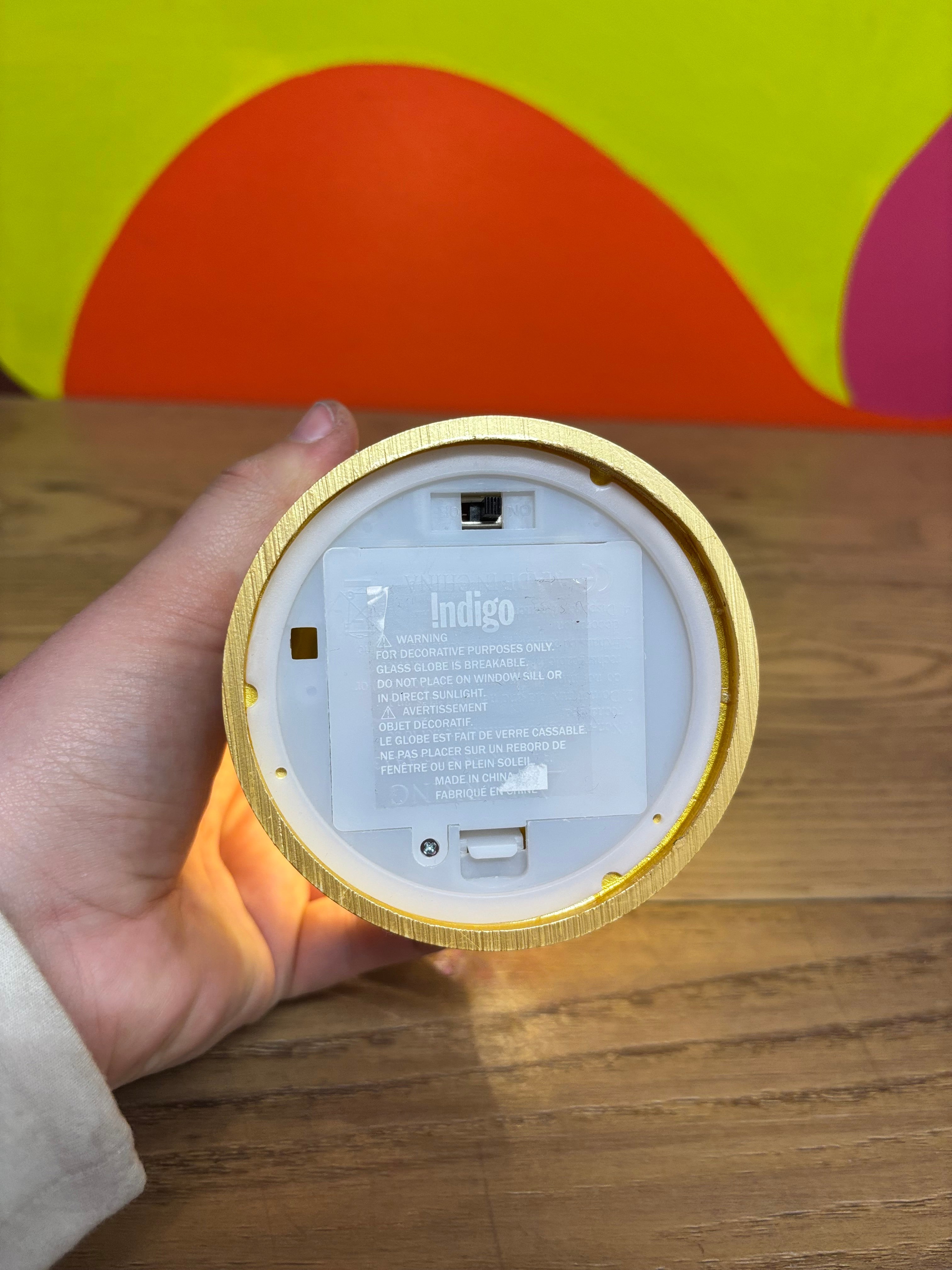 Light Up Stack of Books Snow Globe