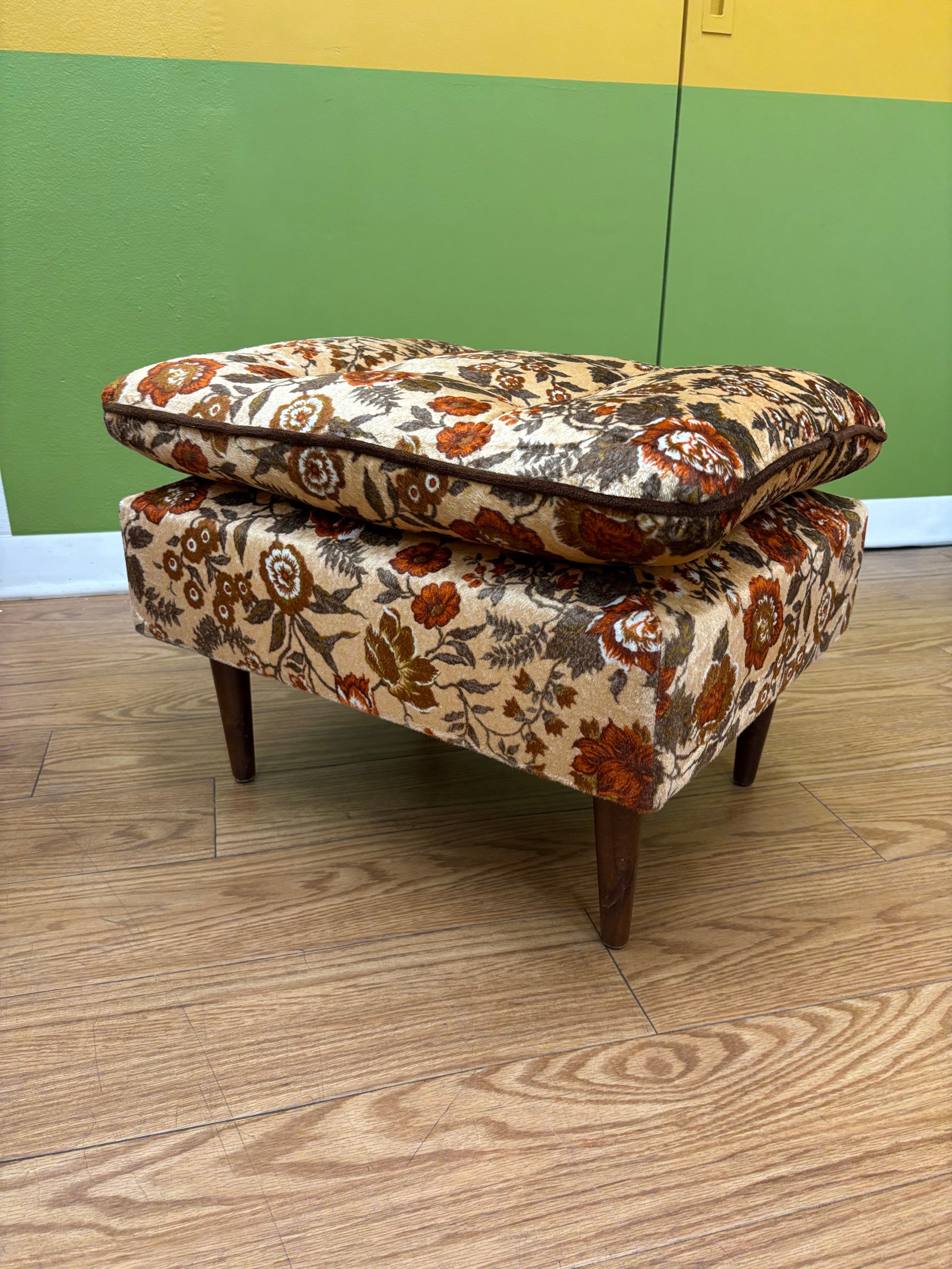 Floral Armchair & Ottoman