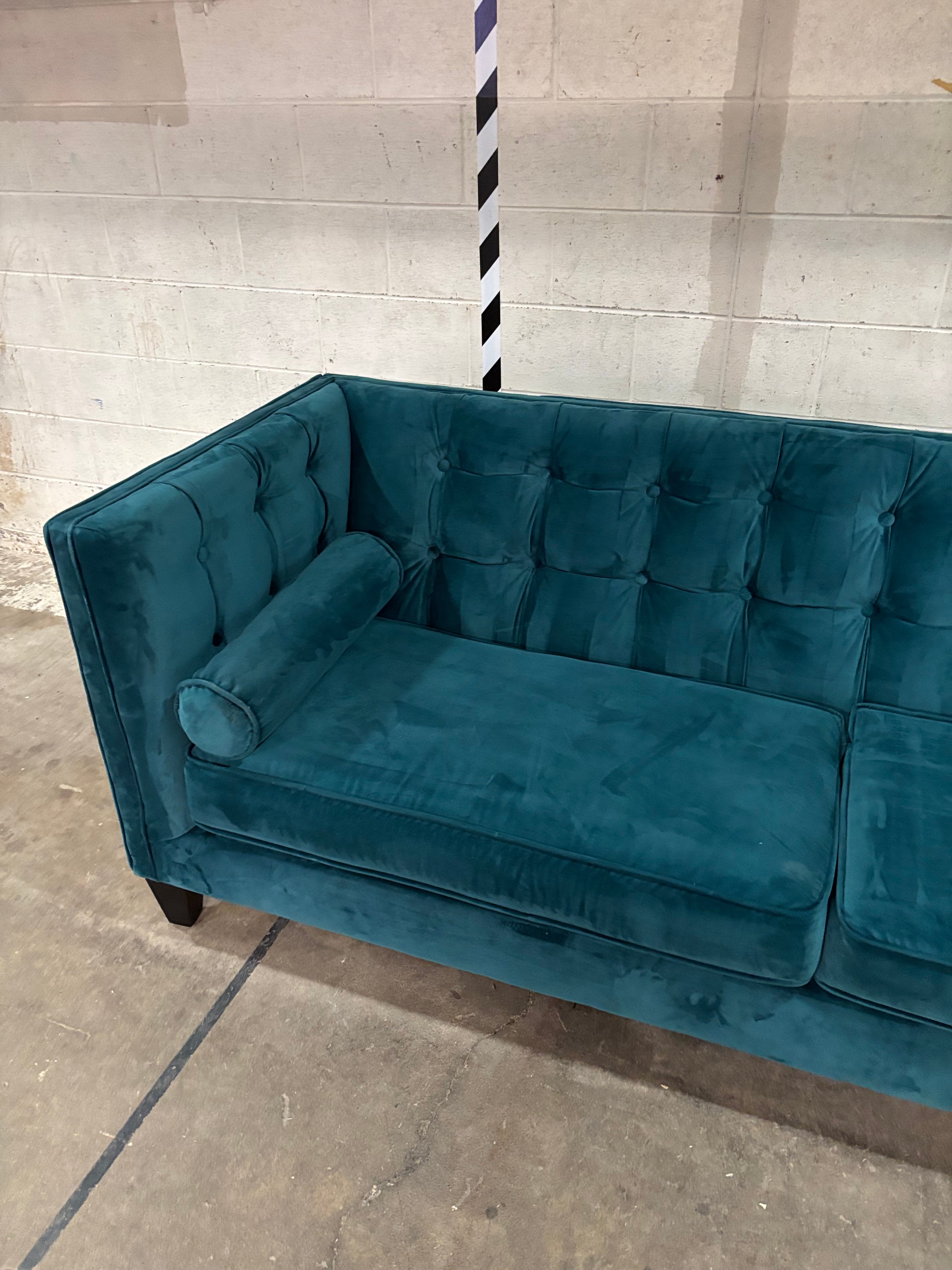 Blue Velvet Sofa