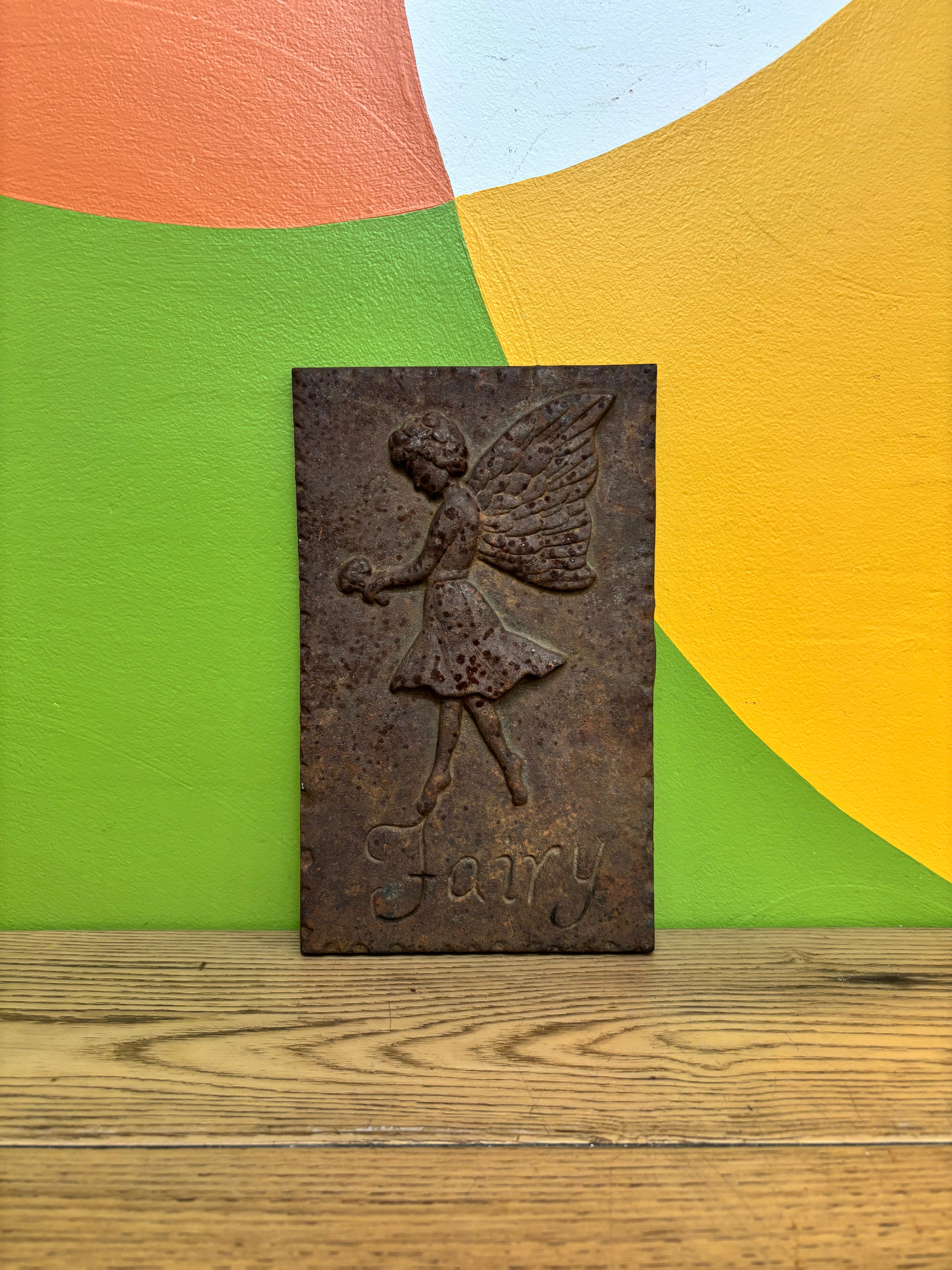 Cast Iron Fairy Plaque