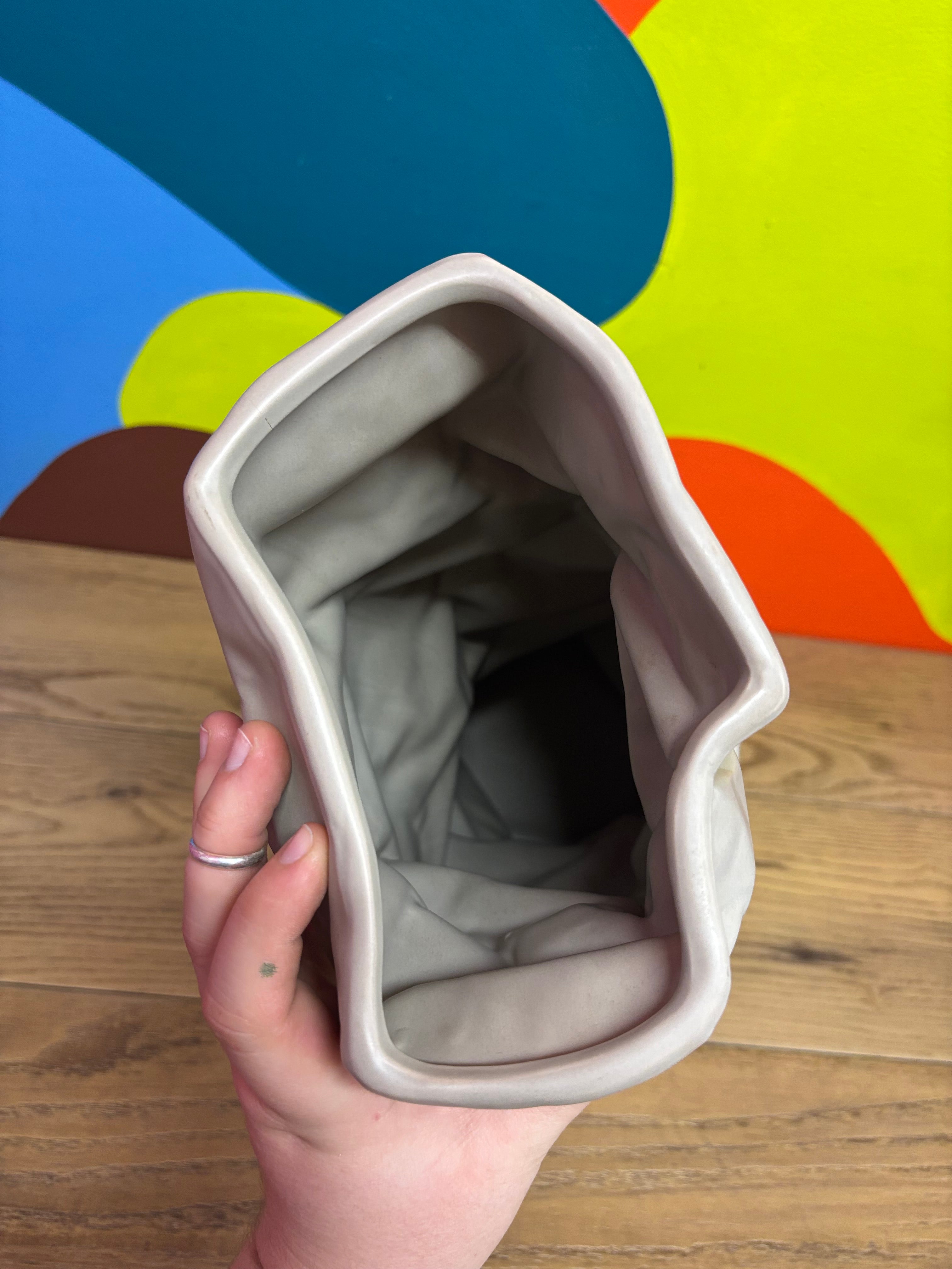 Crumpled Ceramic Vase