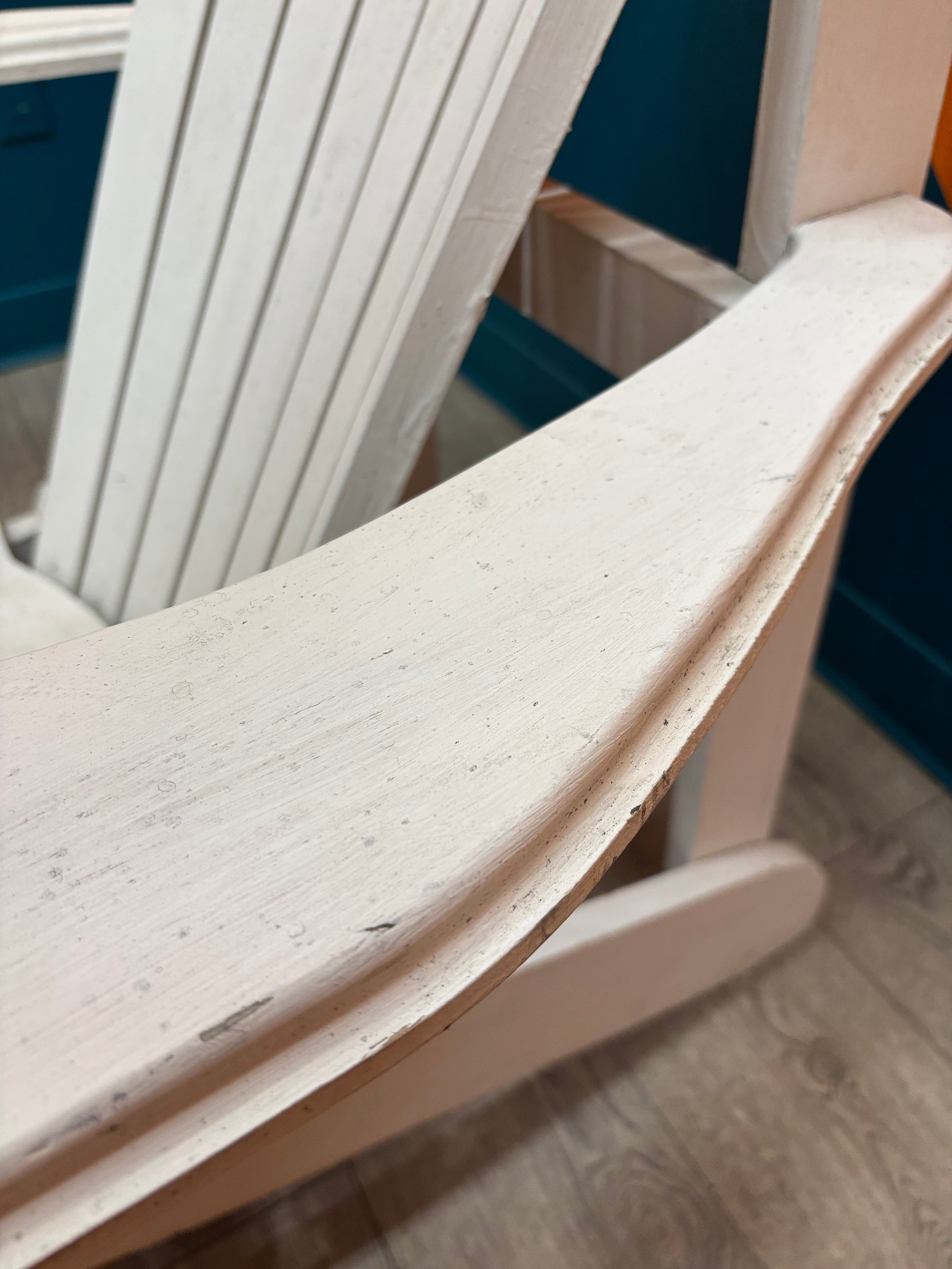 White Wood Adirondack Lounge Chair #2