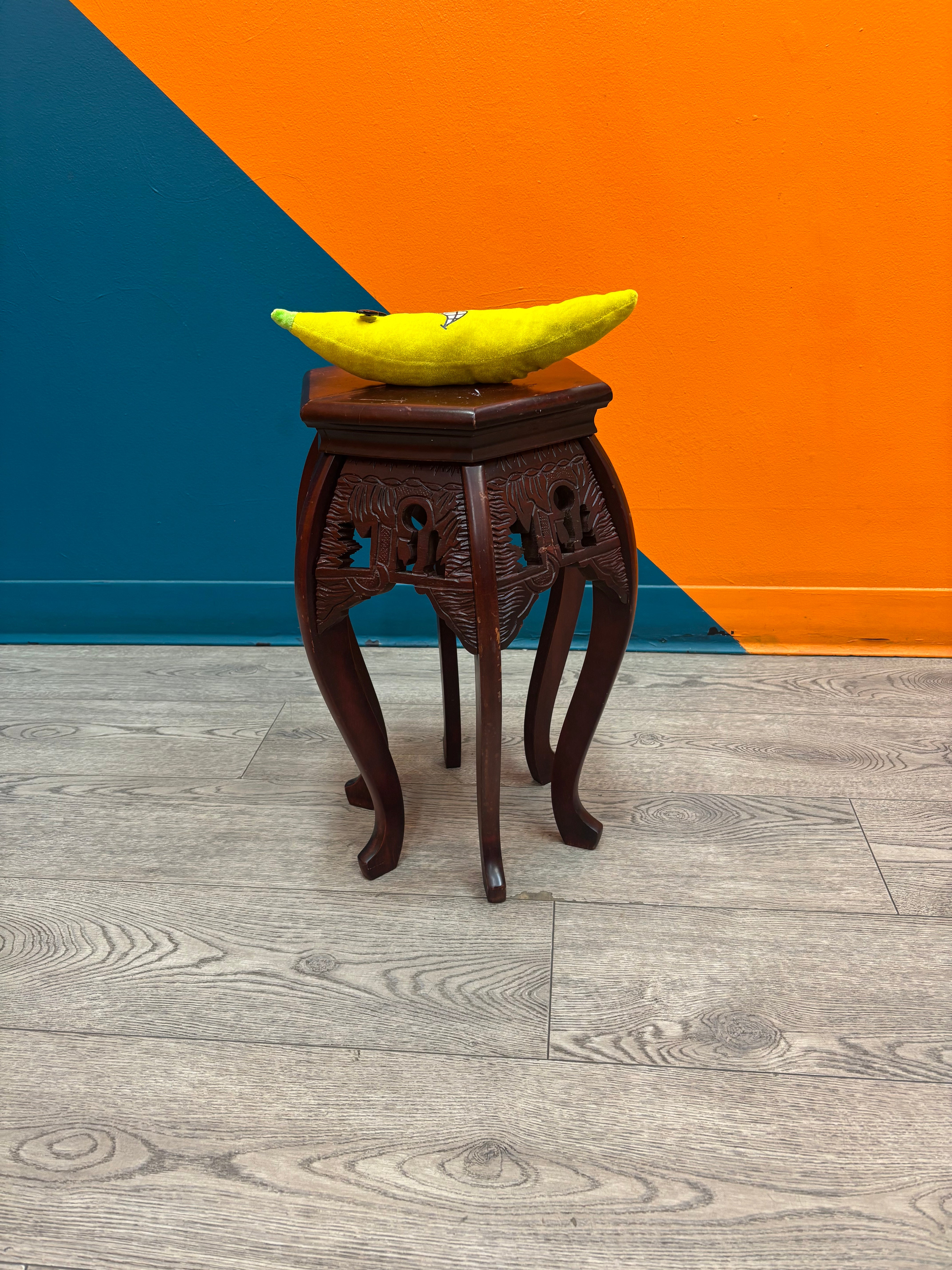 Carved Wood Pedestal Table