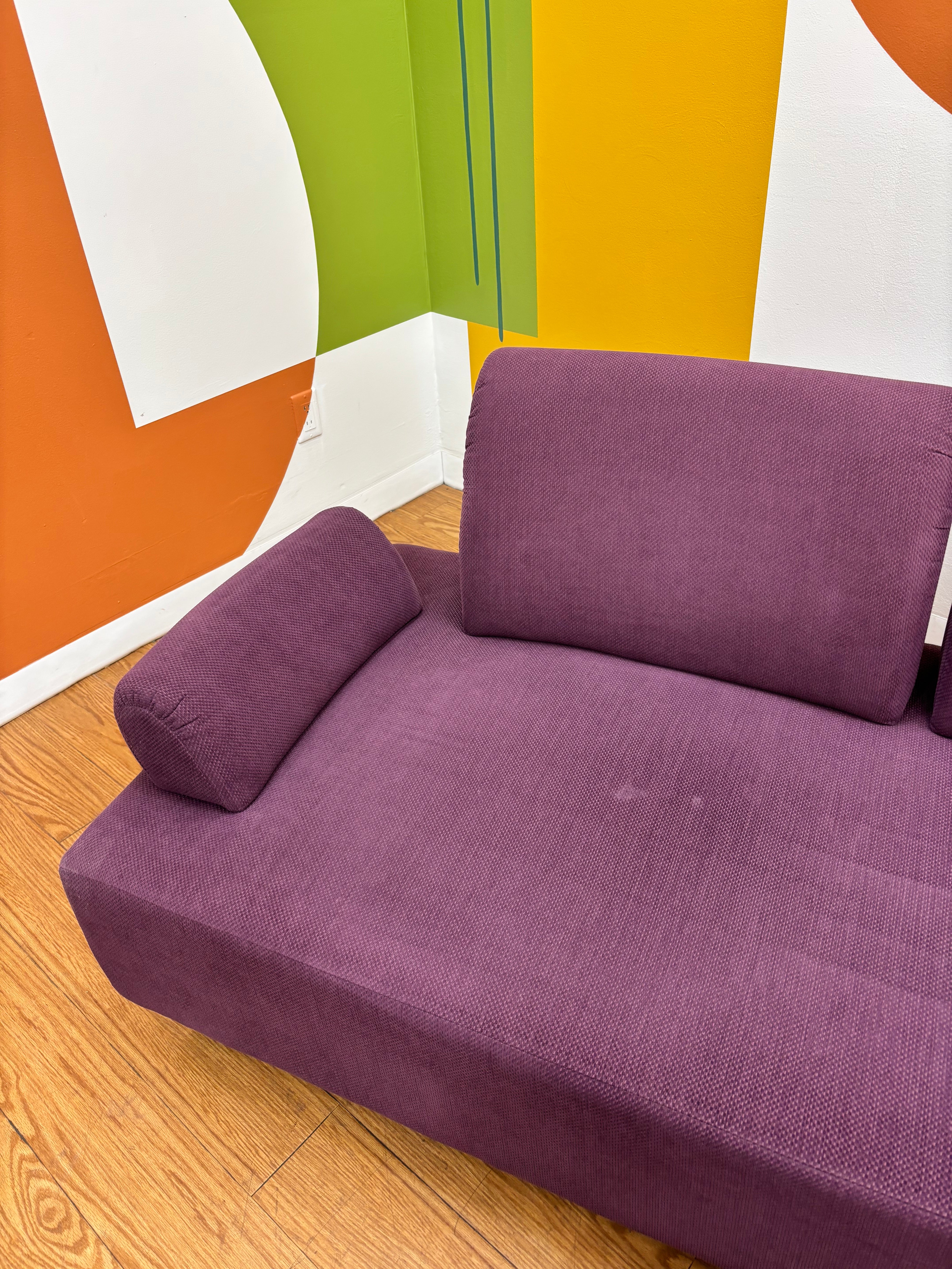 Purple Sofa with Matching Ottoman