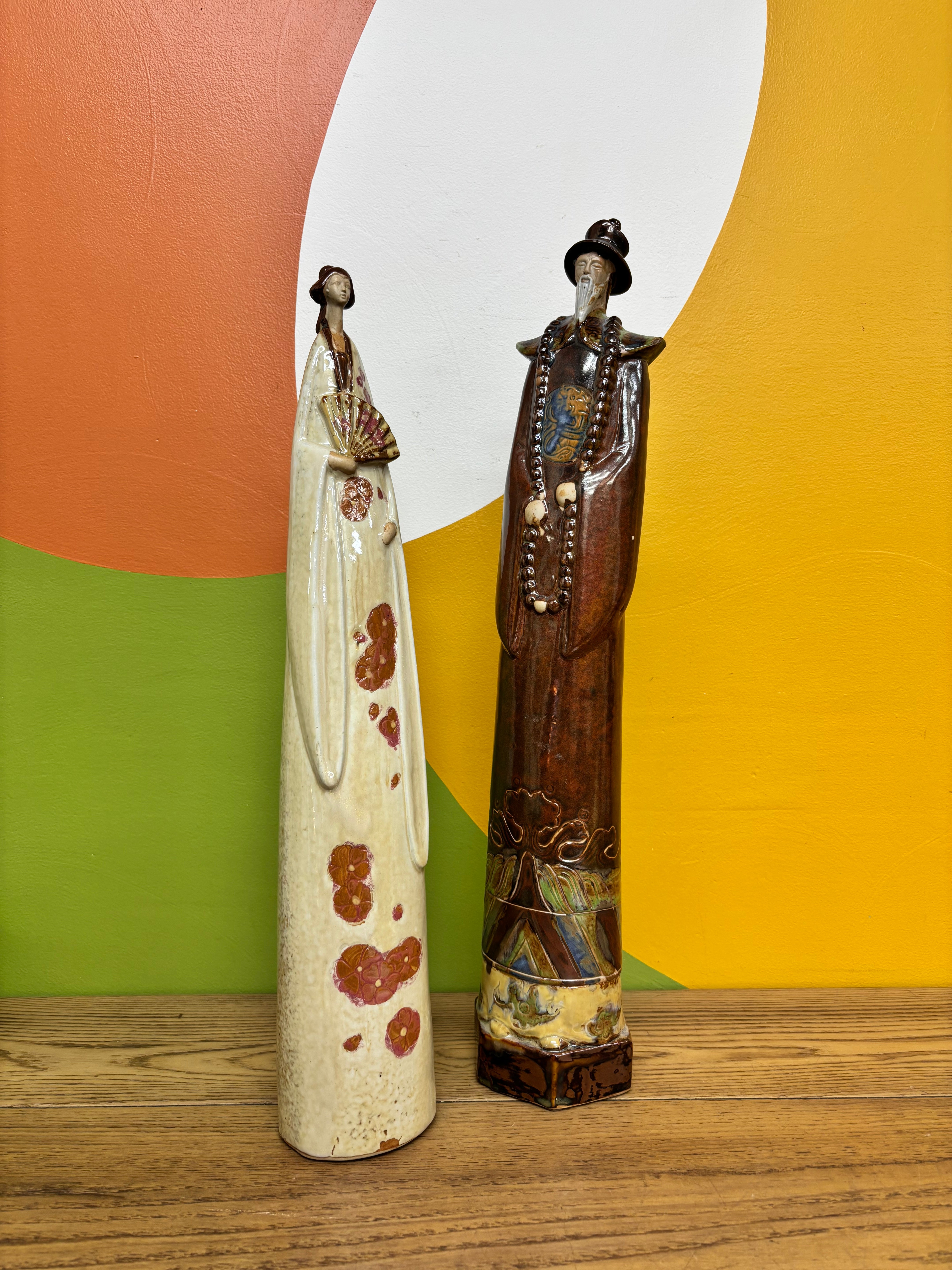Glazed Pottery Figurines (2)