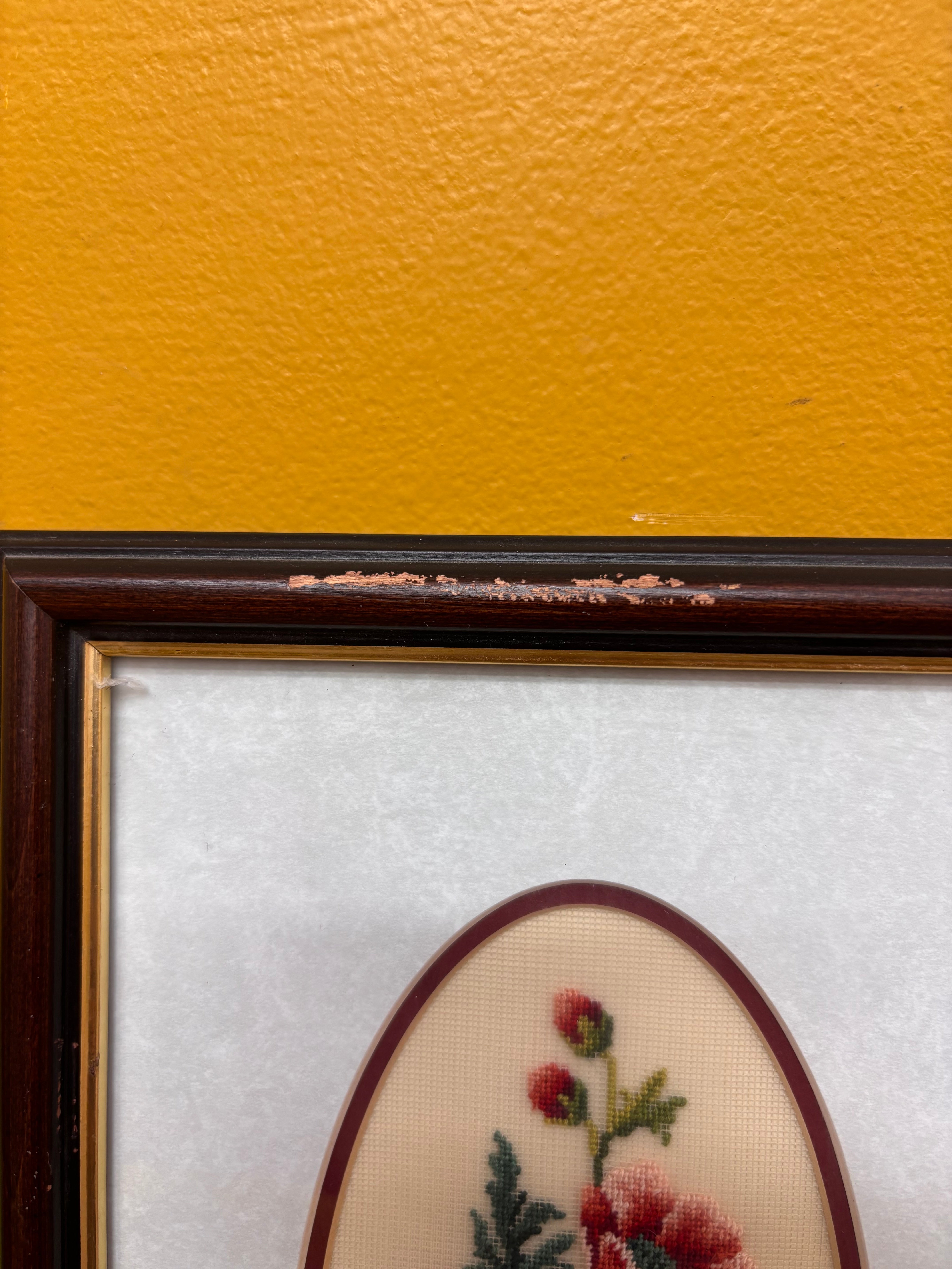 Set of 2 Framed Needlepoint Artwork