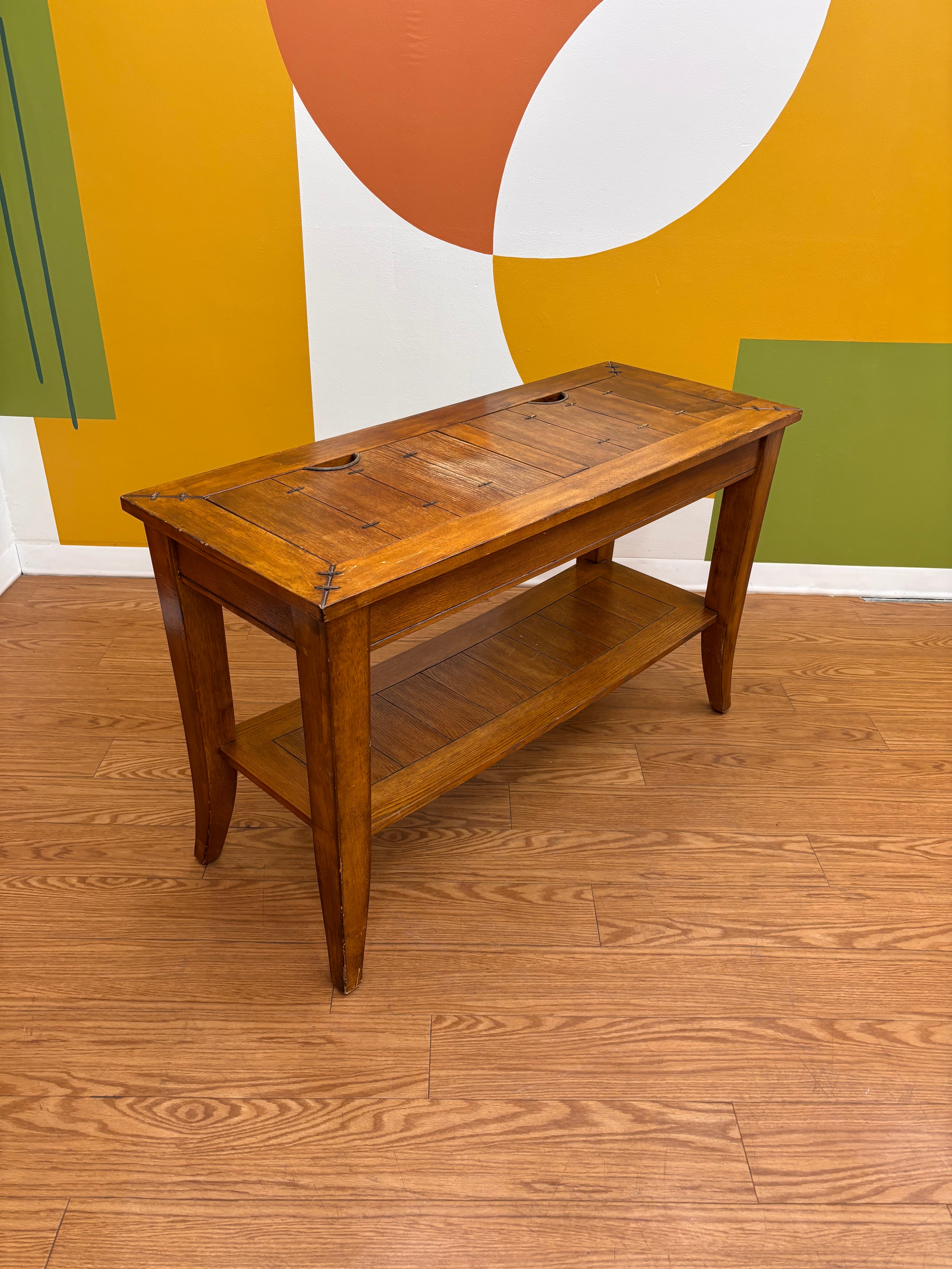 Wood Console Table with Storage