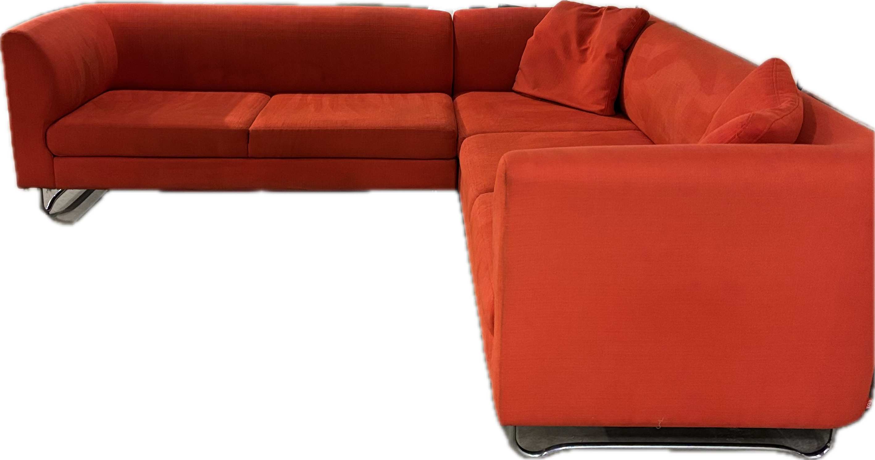 Orange 2 Piece Sectional (EQ3)