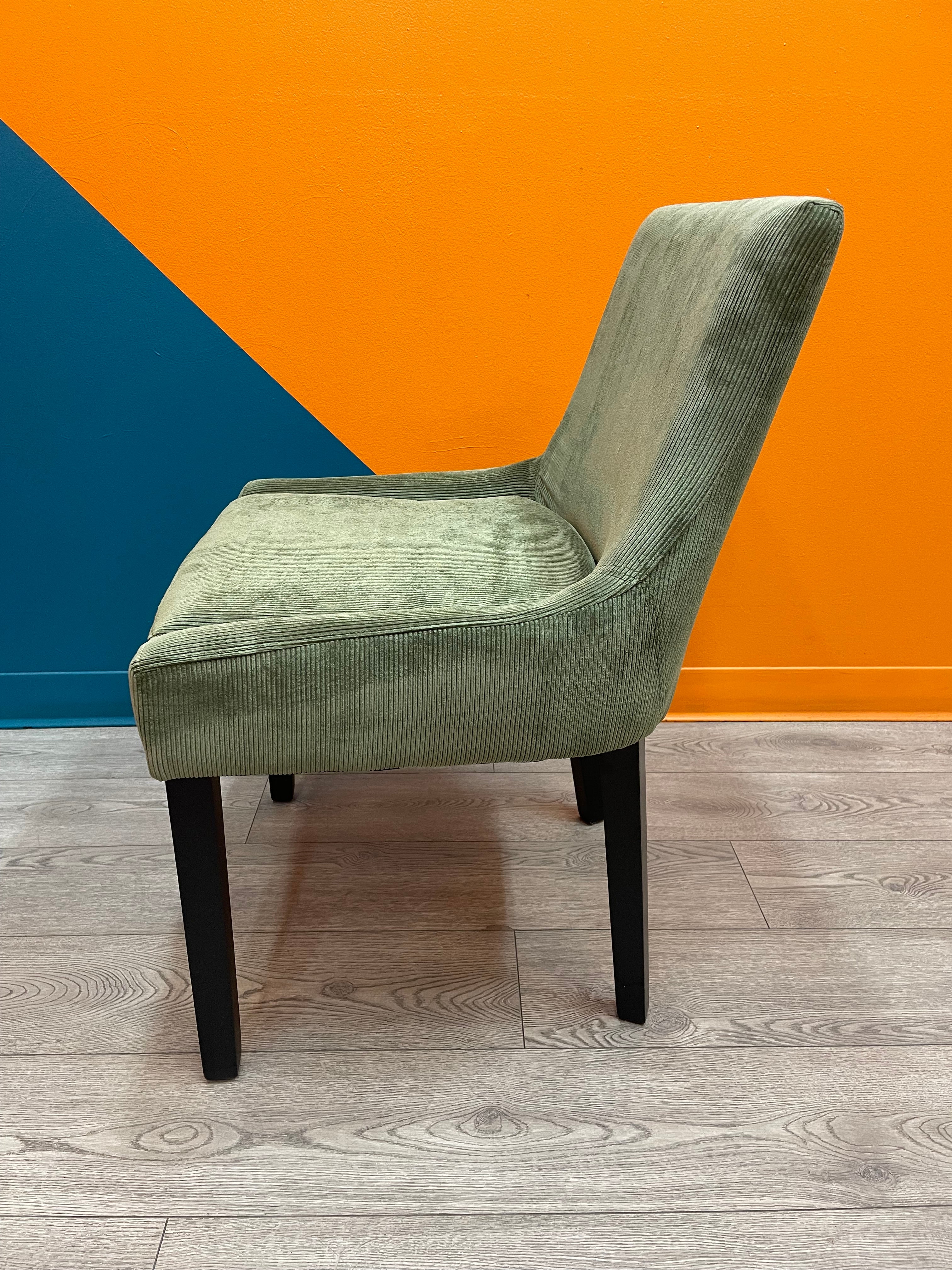 Green Corduroy Accent Chair (2 Available)