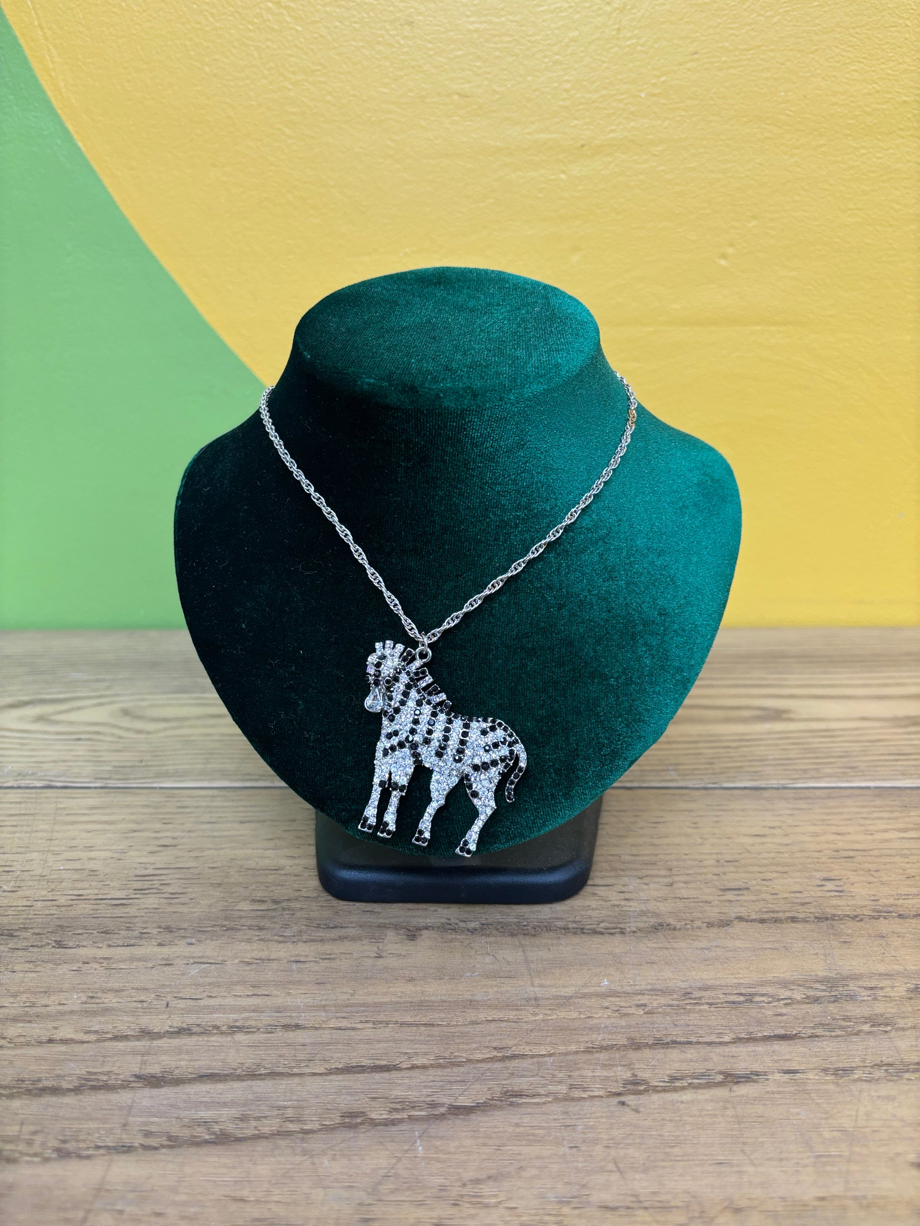 Long Zebra Necklace