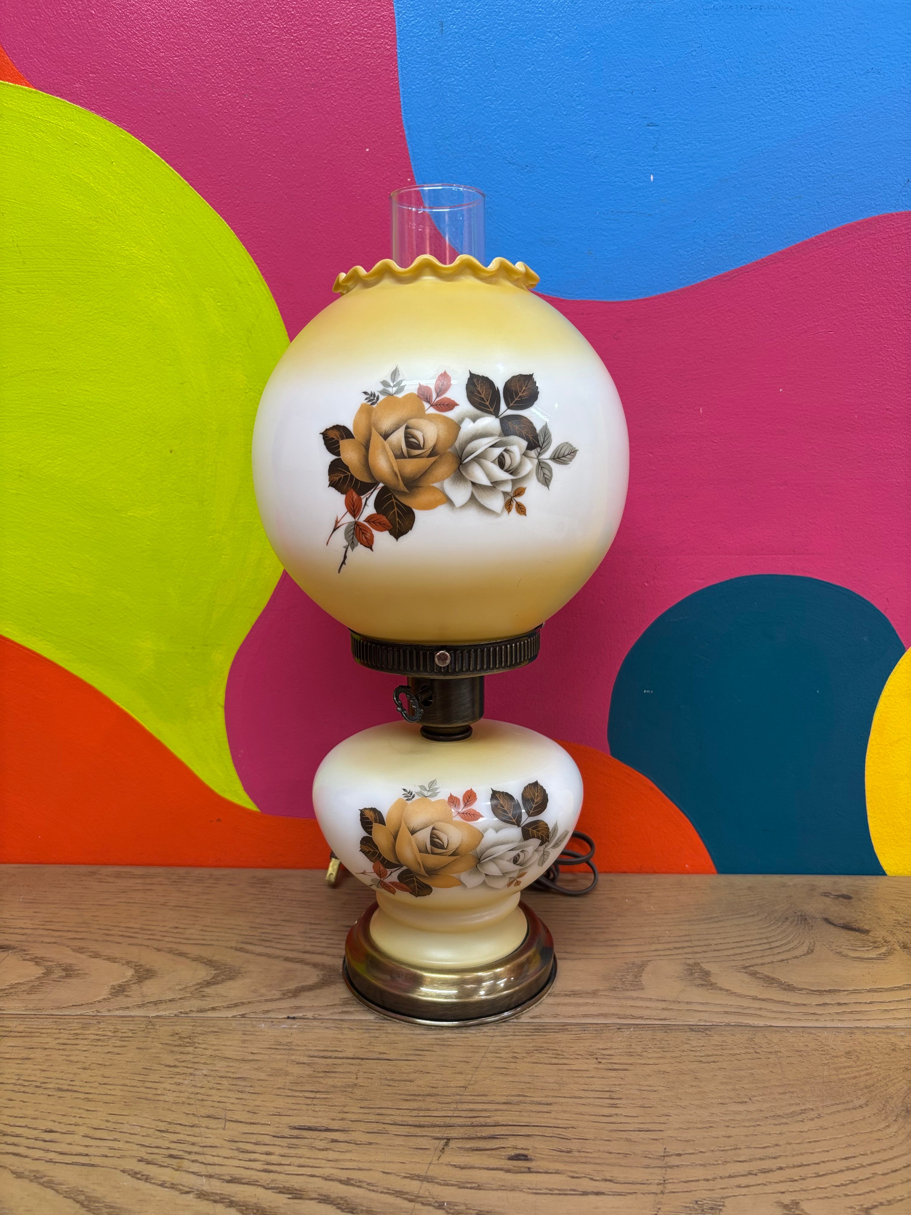 Floral Hurricane Lamp #2