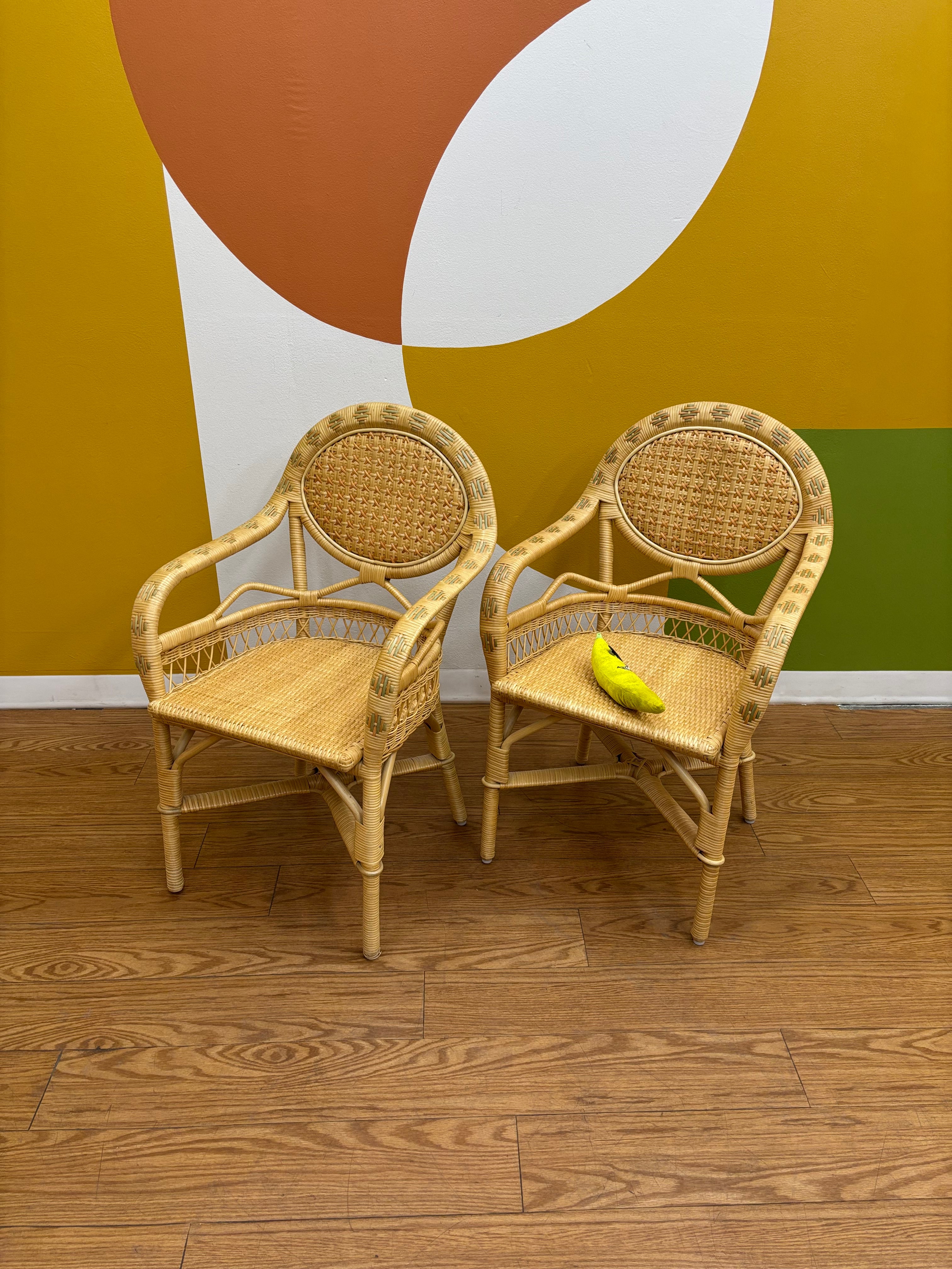 (2) Wicker Armchairs