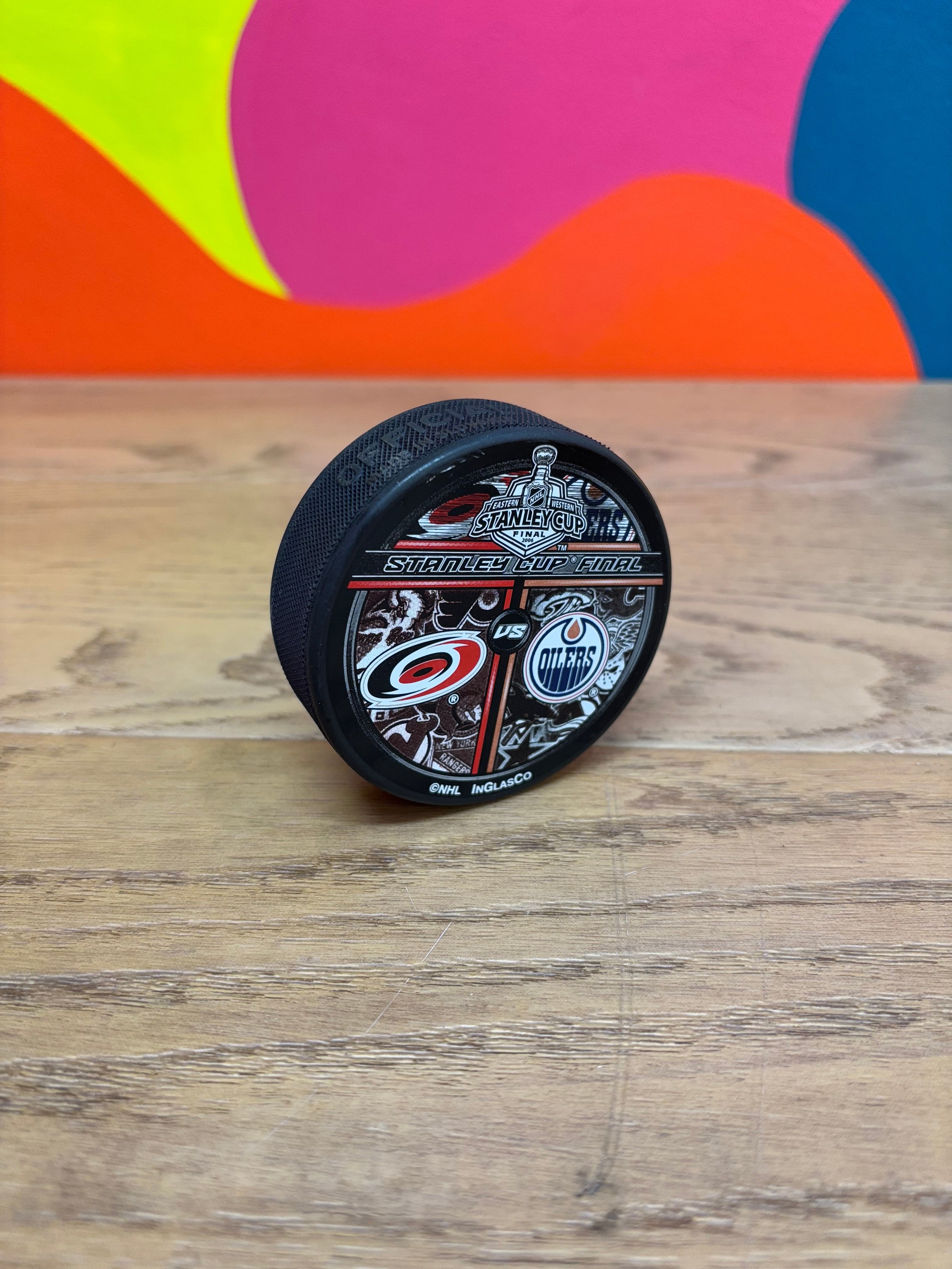 Carolina Hurricanes Vs Edmonton Oilers Playoffs Collectors Puck