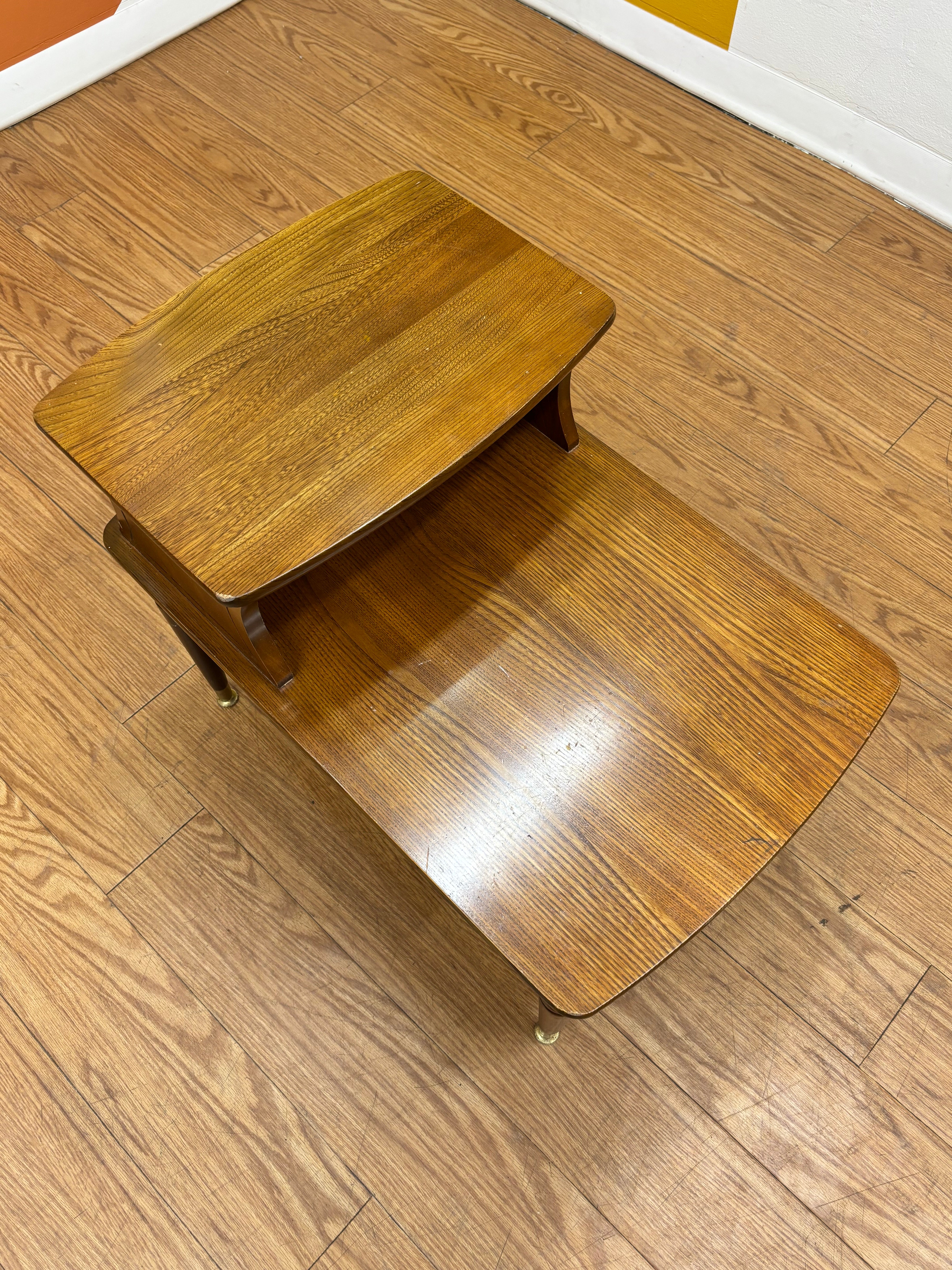 Two-Tier Wood End Table