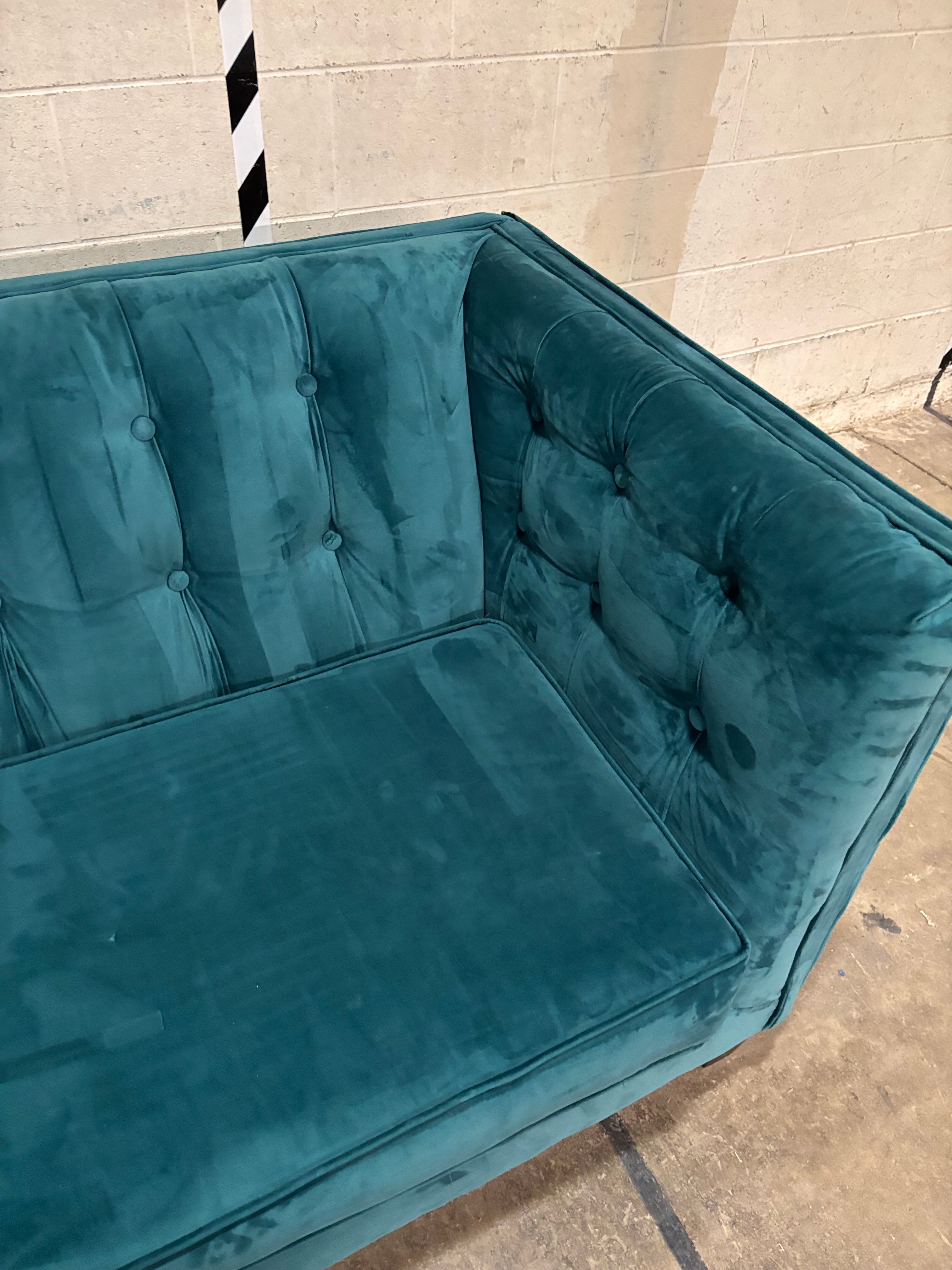 Blue Velvet Sofa