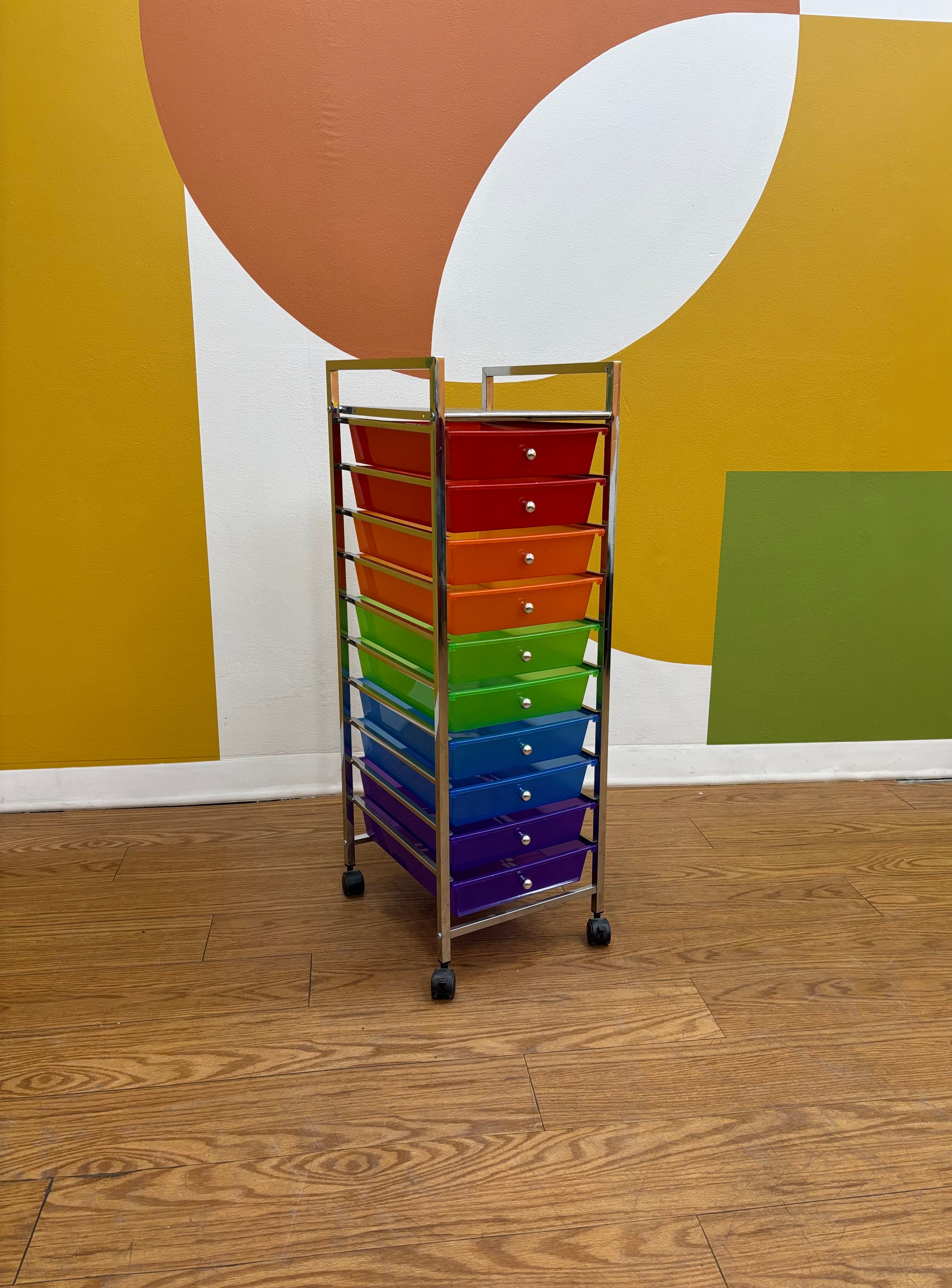 10 Drawer Rolling Cart