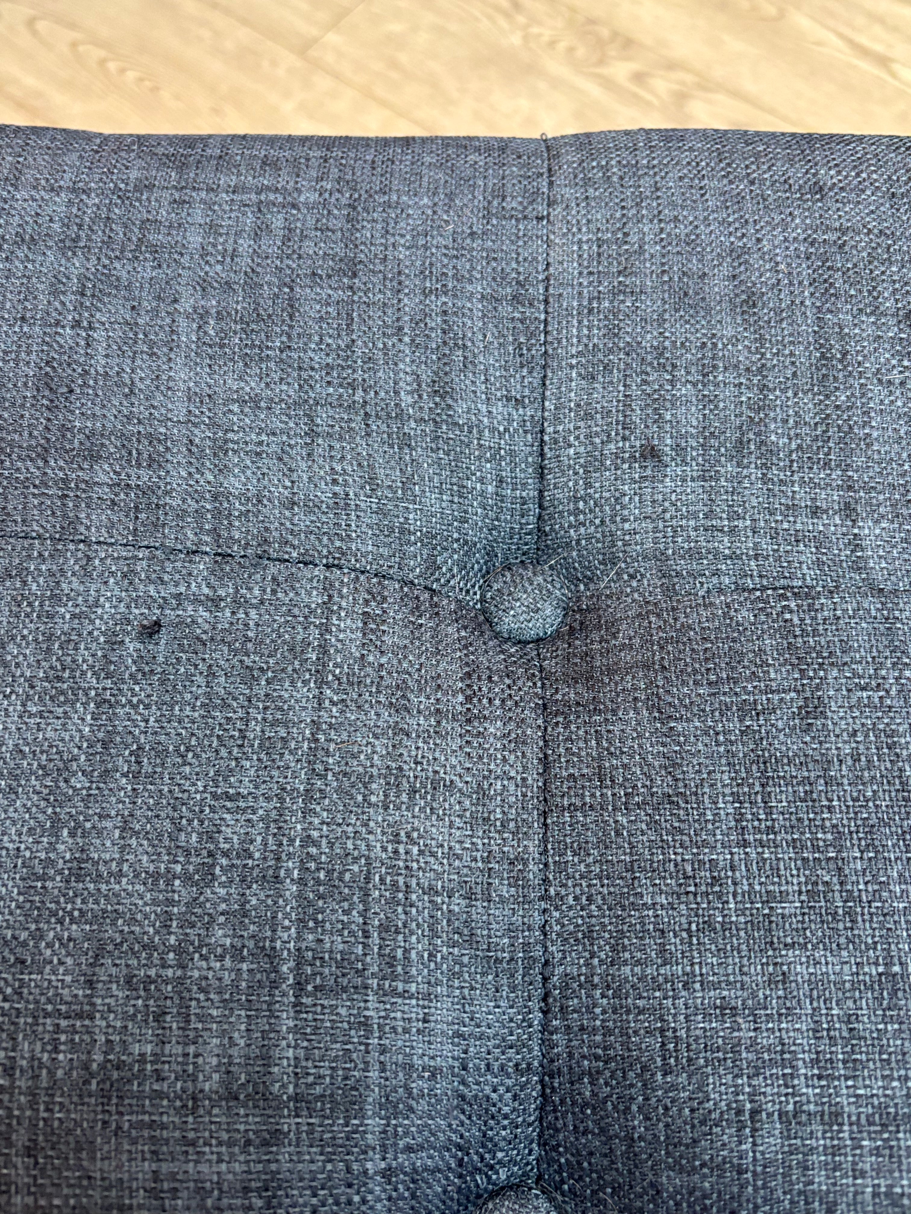 Blue Fabric Bench