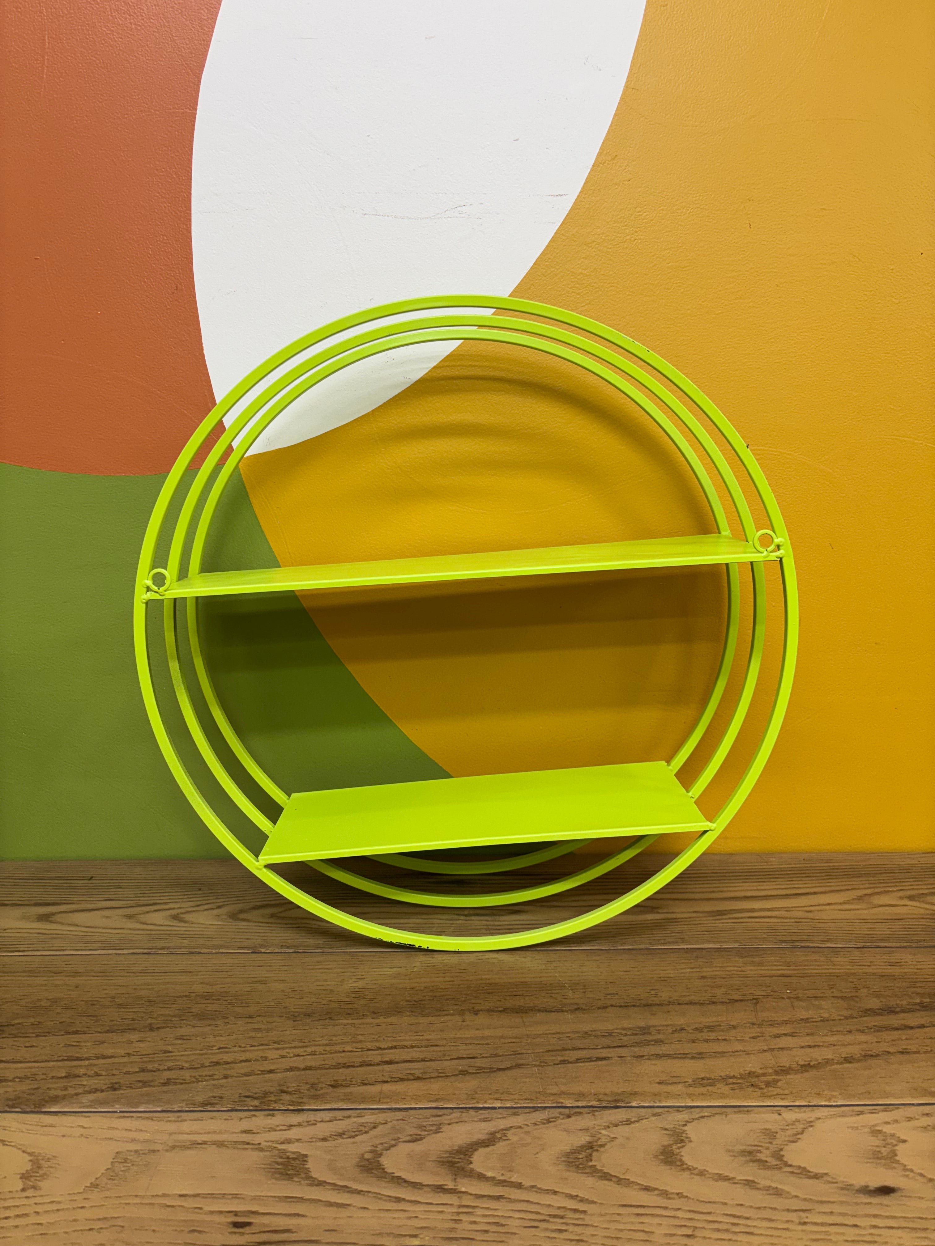 Round Lime Green Shelf