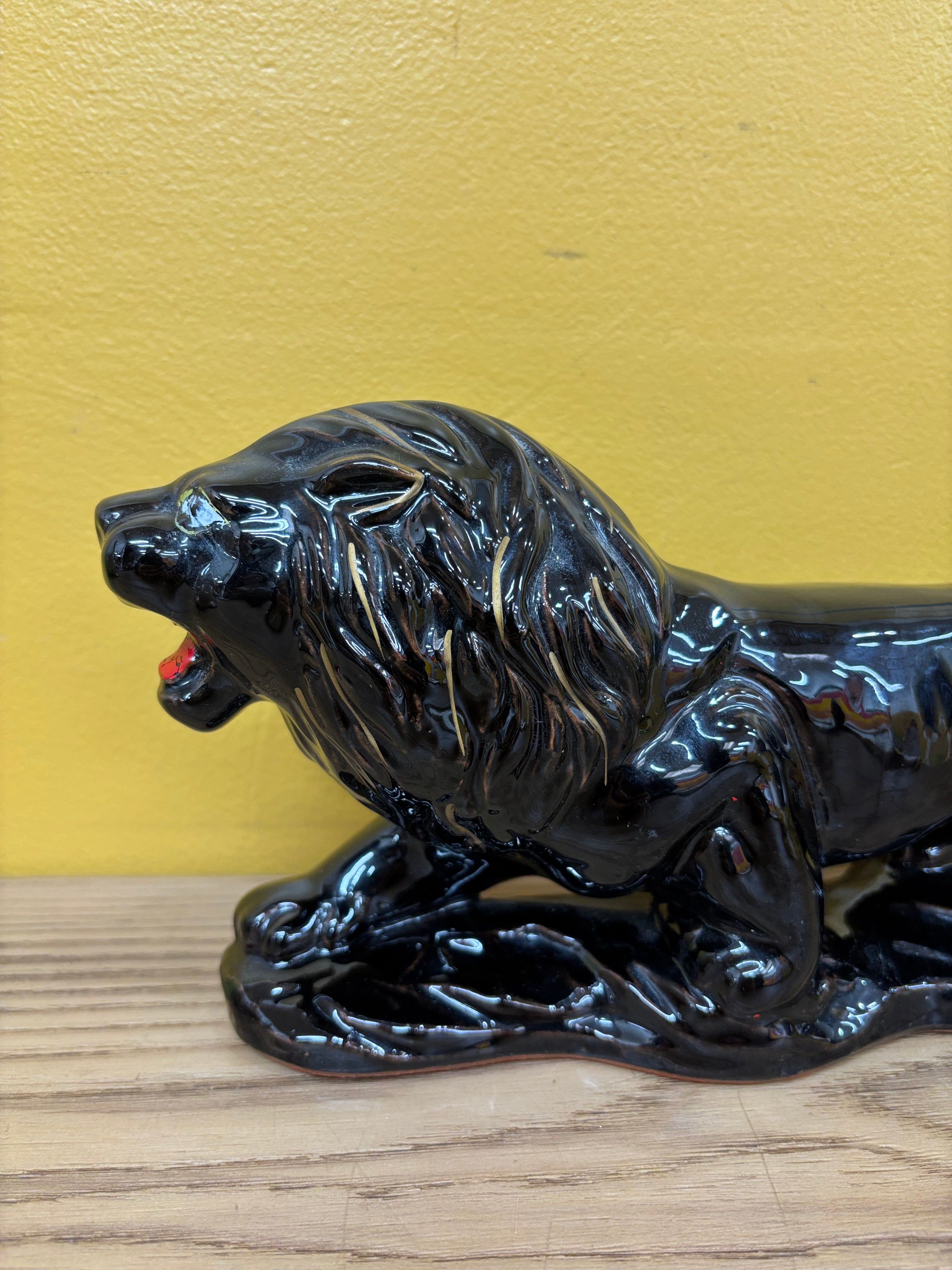 Black Lion Figurine