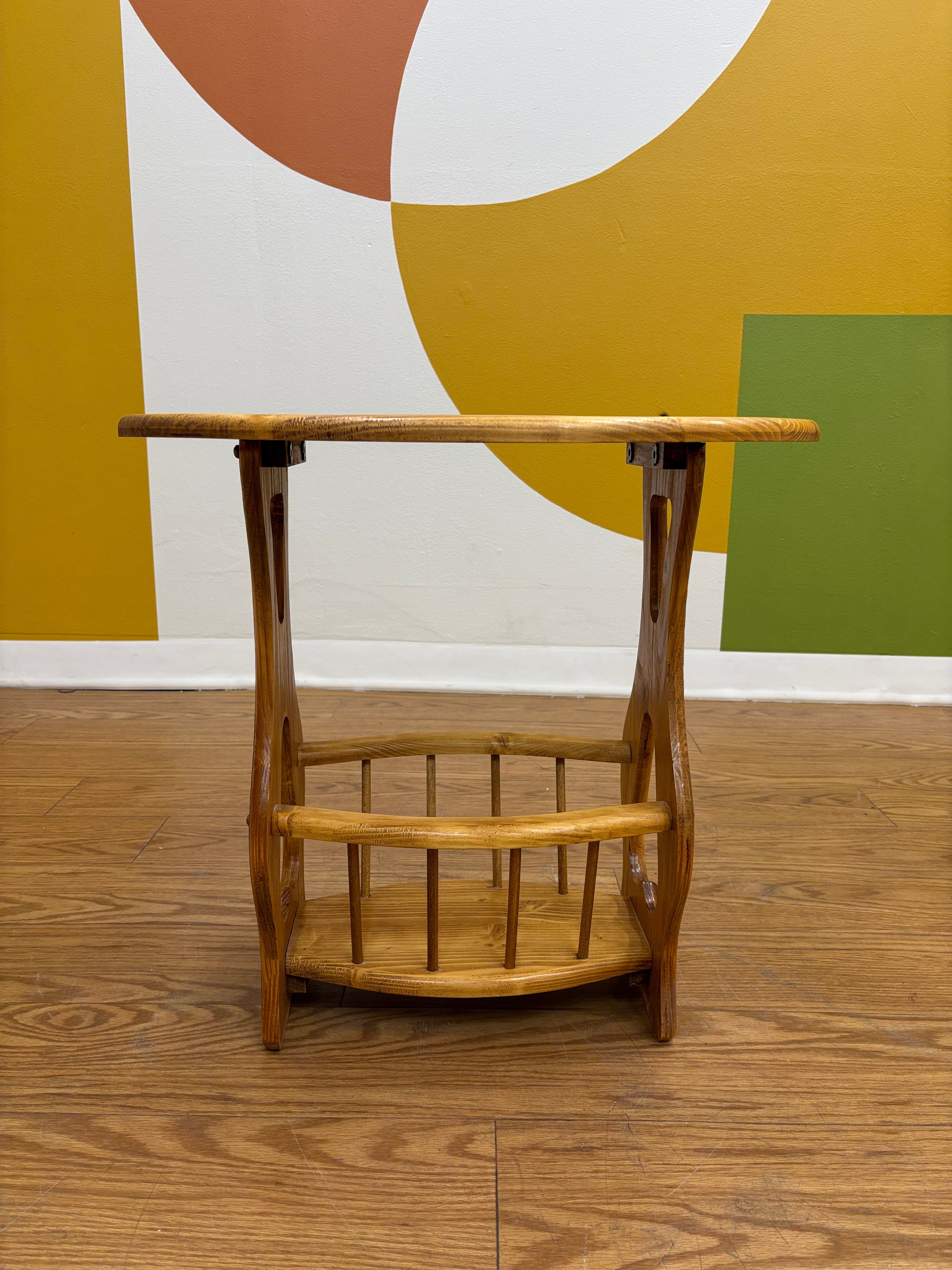 Side Table with Lower Magazine Storage