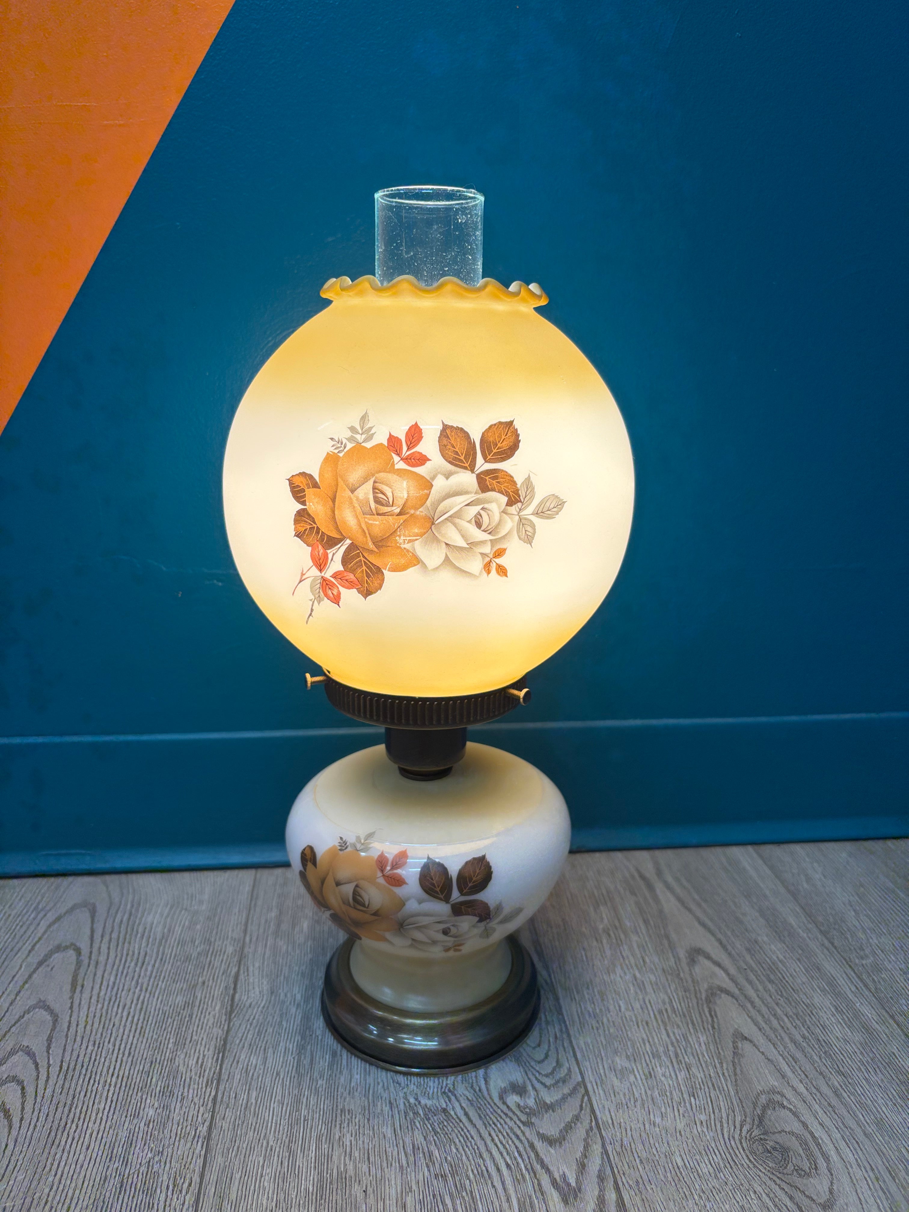 Floral Hurricane Lamp #2