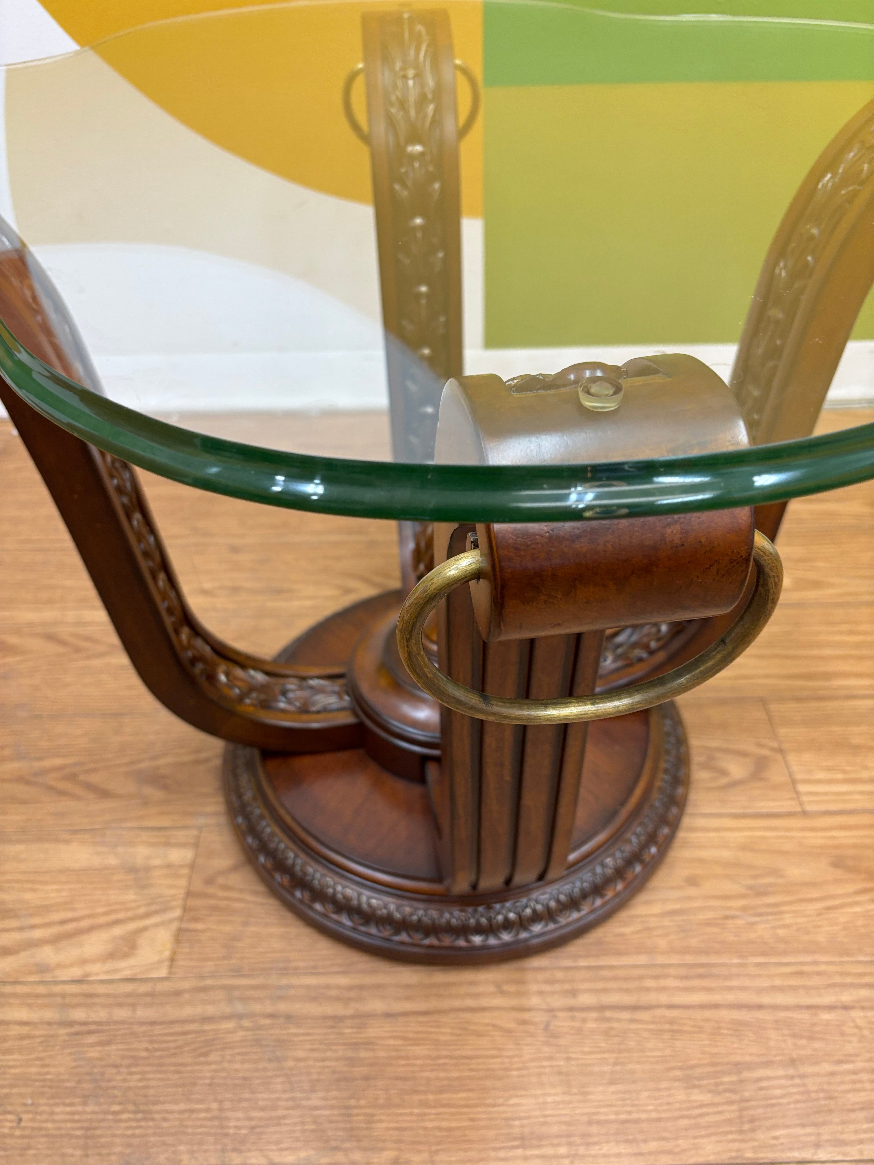Wood & Glass Side Table