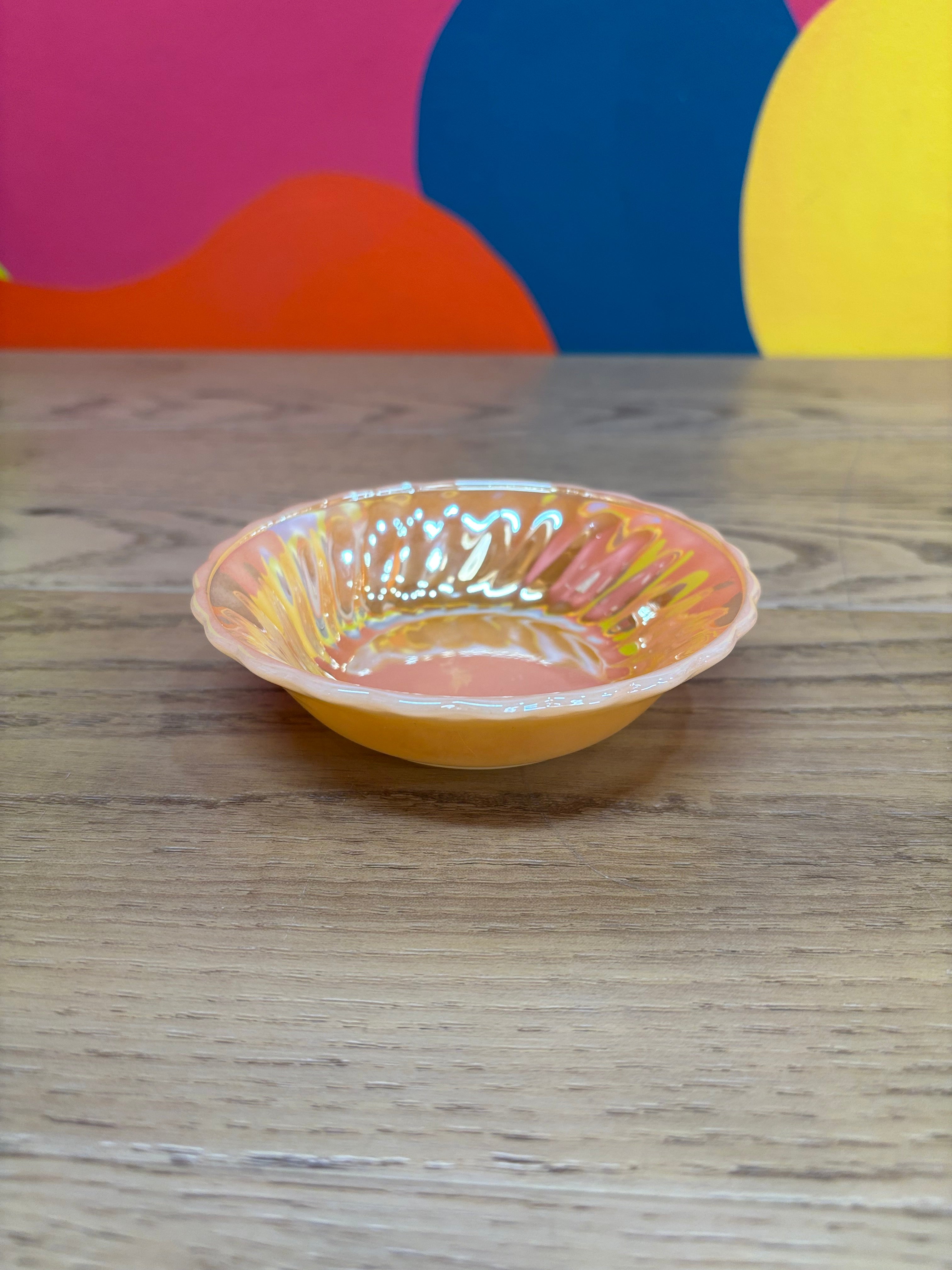 Peach Lustre Small Dish (Anchor Hocking)